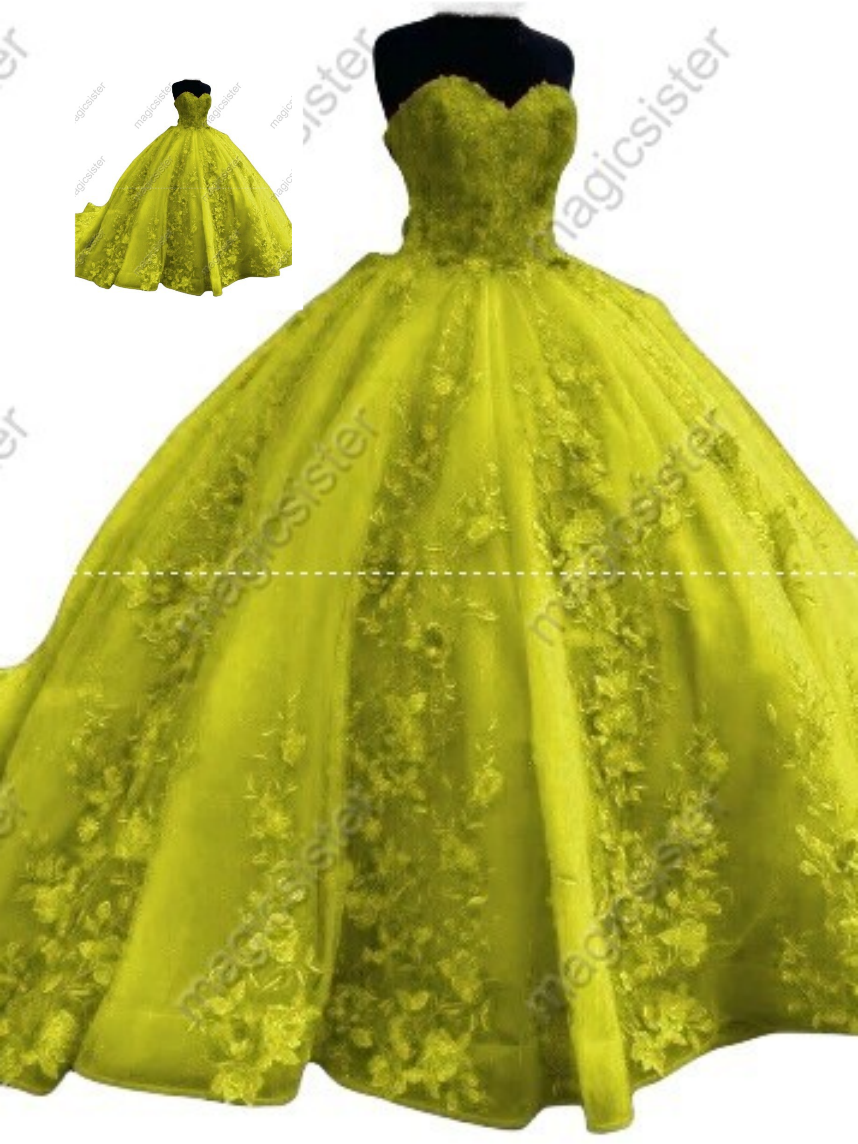 Luxurious Factory Wholesale Floral Appliques Quinceanera Ball Gowns