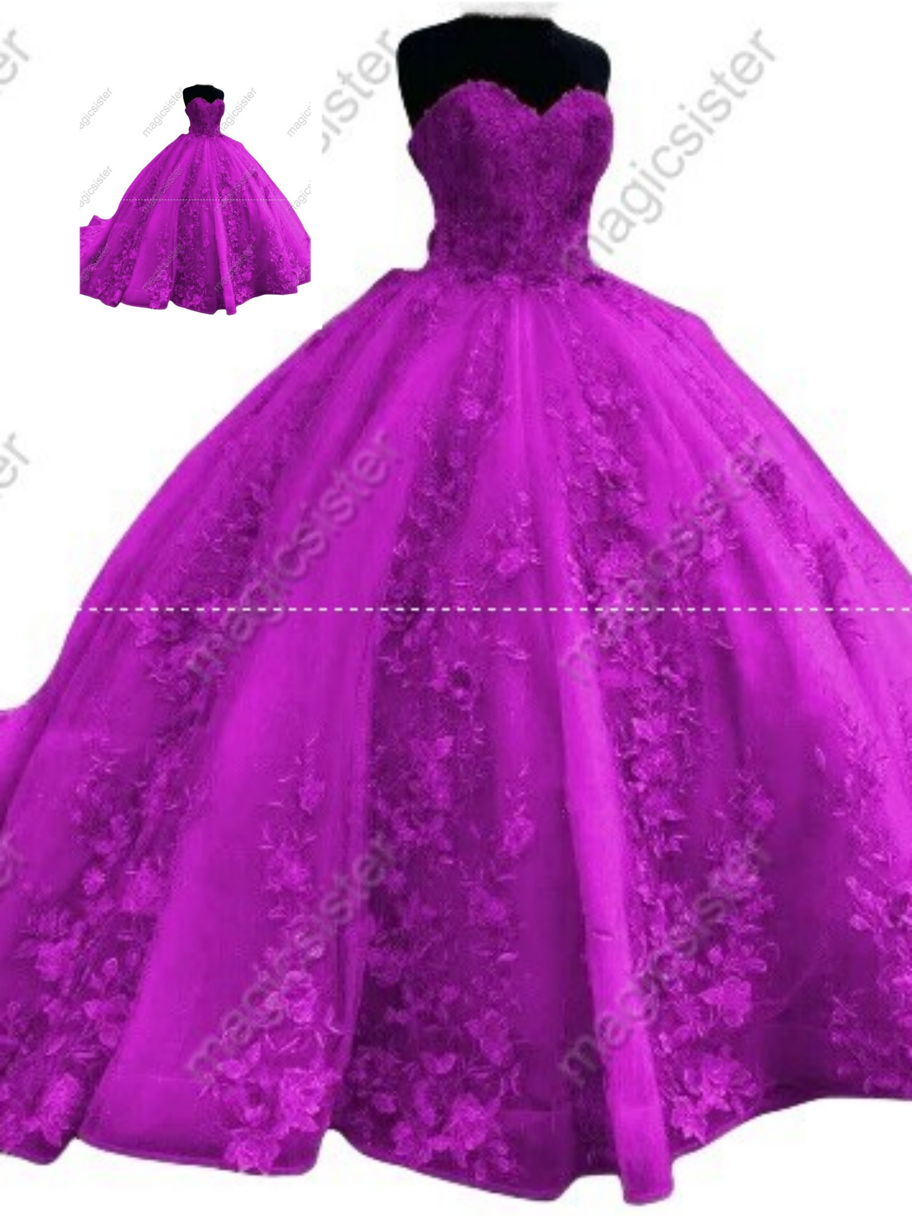 Luxurious Factory Wholesale Floral Appliques Quinceanera Ball Gowns