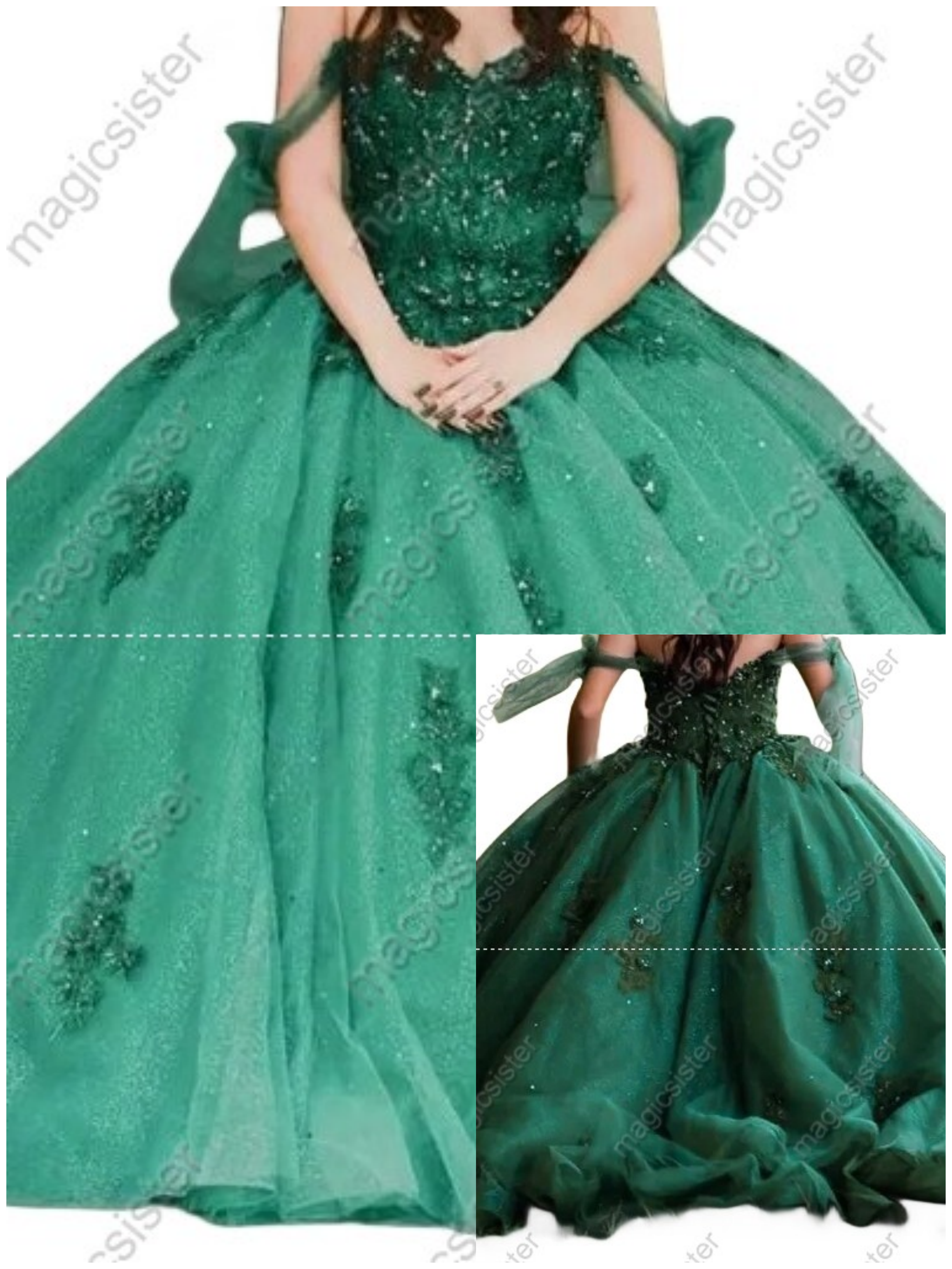 Emerald Green Factory Wholesale Superhot Quinceanera dresses