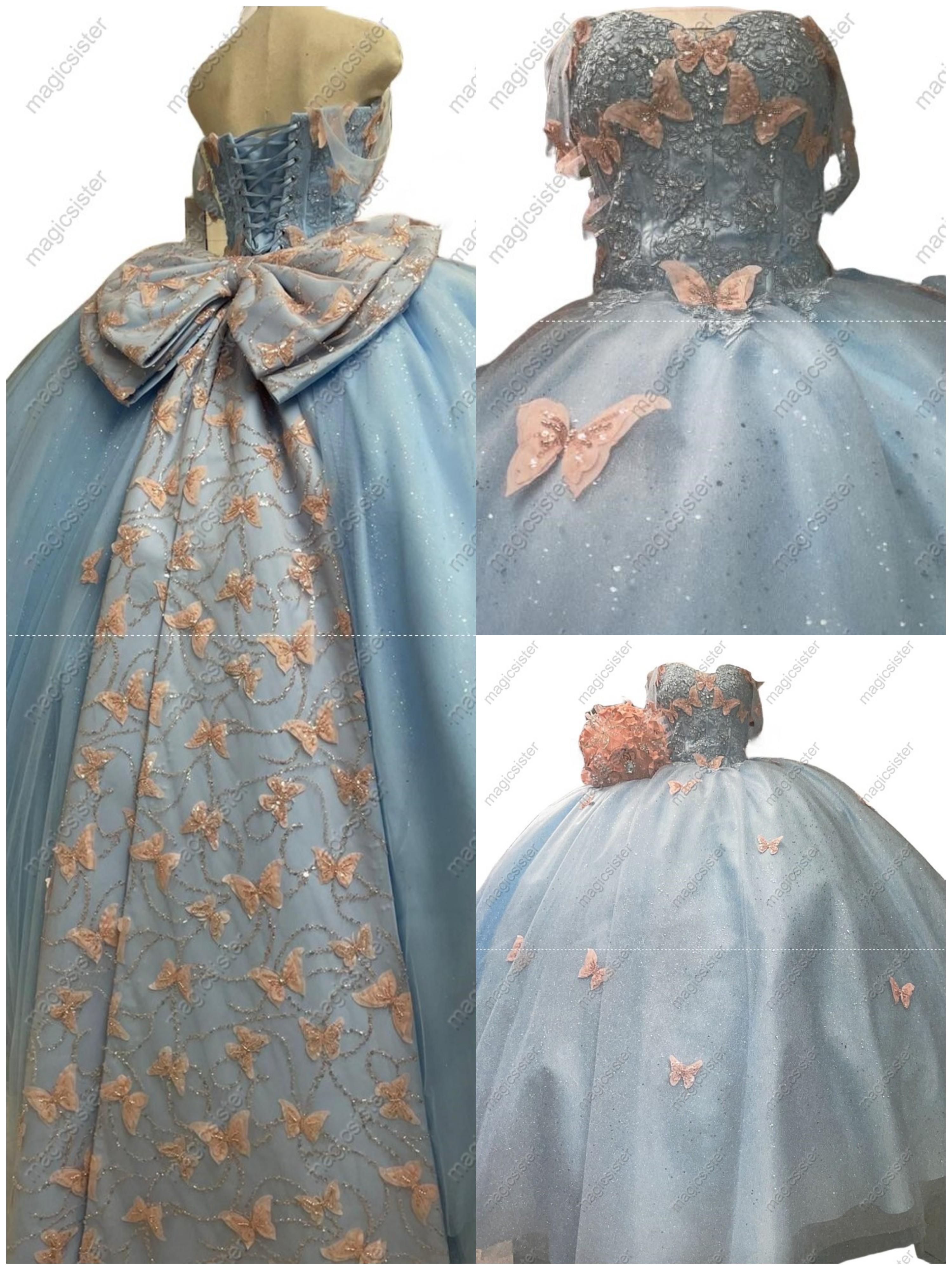 Topselling Princess Butterfly Quinceanera Dress