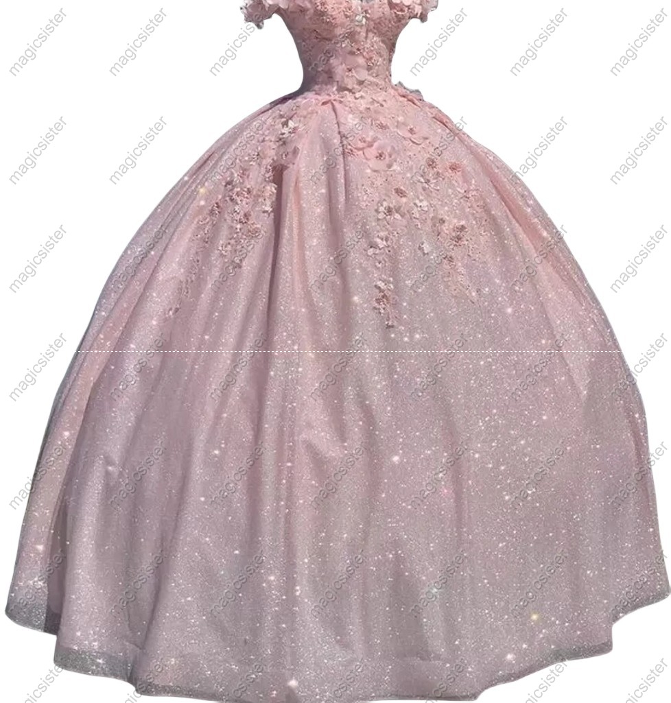 Blush Factory Wholesale Floral Appliques Quinceanera Dress