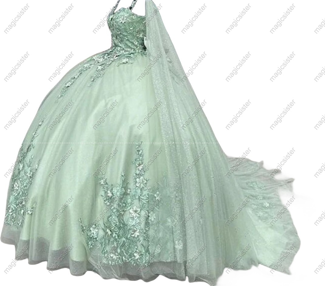 Sage Factory Wholesale Lace Appliques Quninceanera Dress