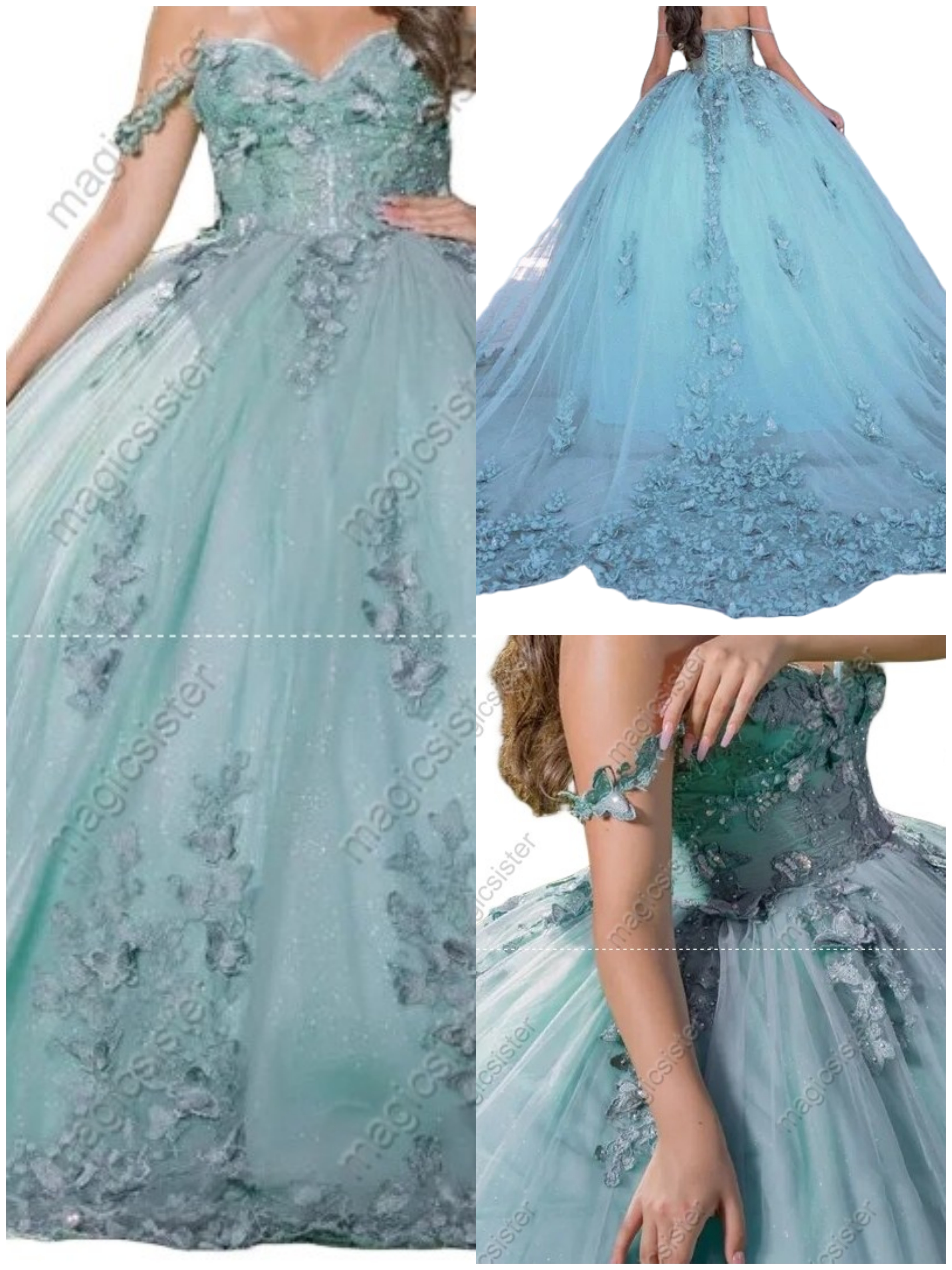 Factory Wholesale New Style Butterfly Quinceanera