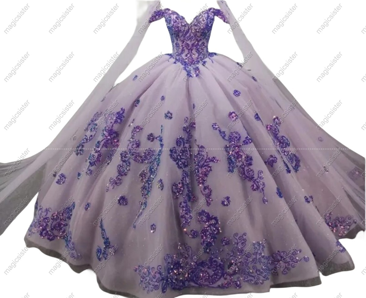 Factory Wholesale Sequin Appliques Quinceanera Dress