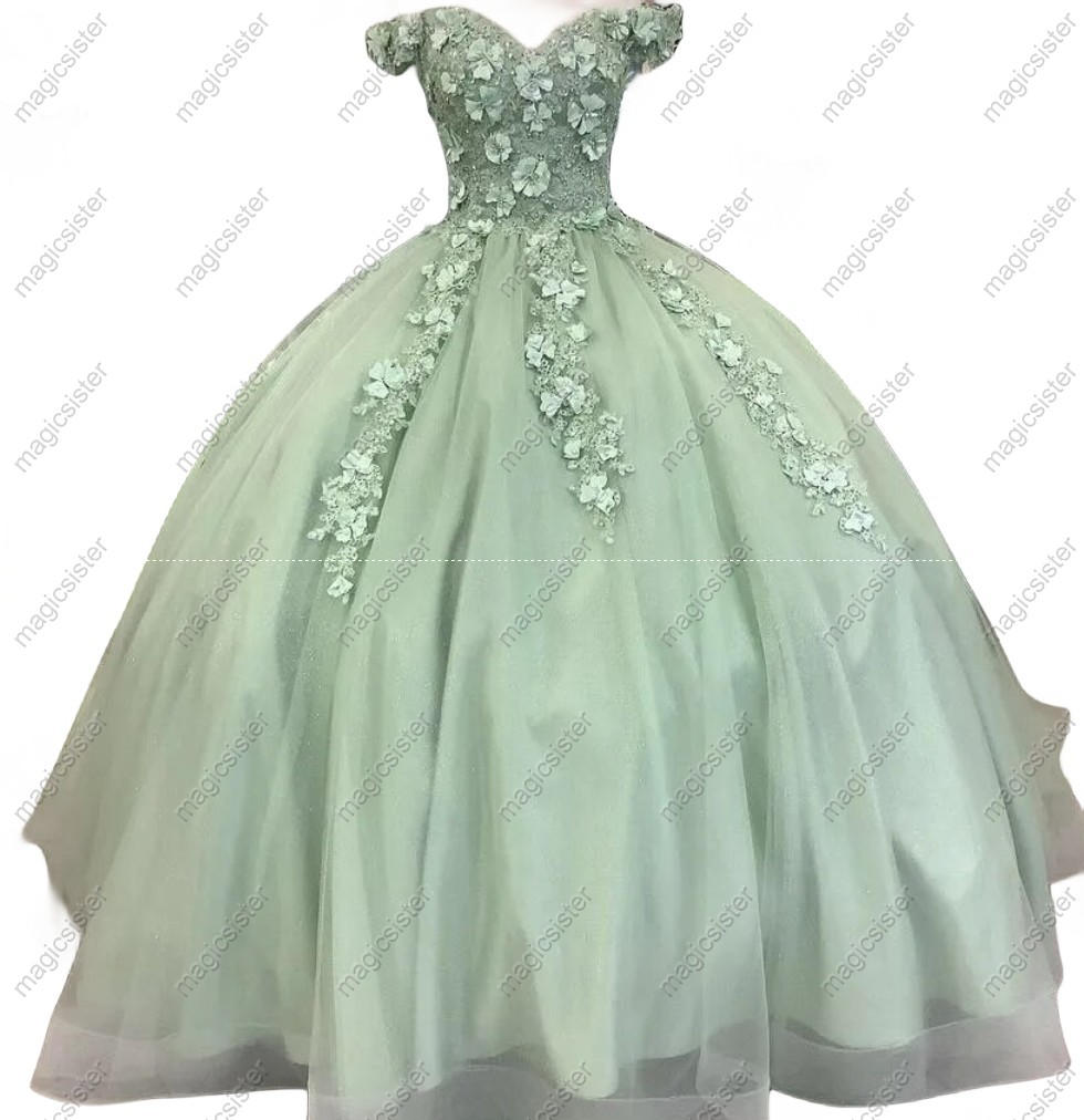 Superhot 3D Flower Quinceanera dresses