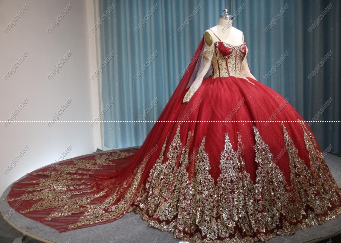 Topselling Sequin Appliques Quinceanera Dress