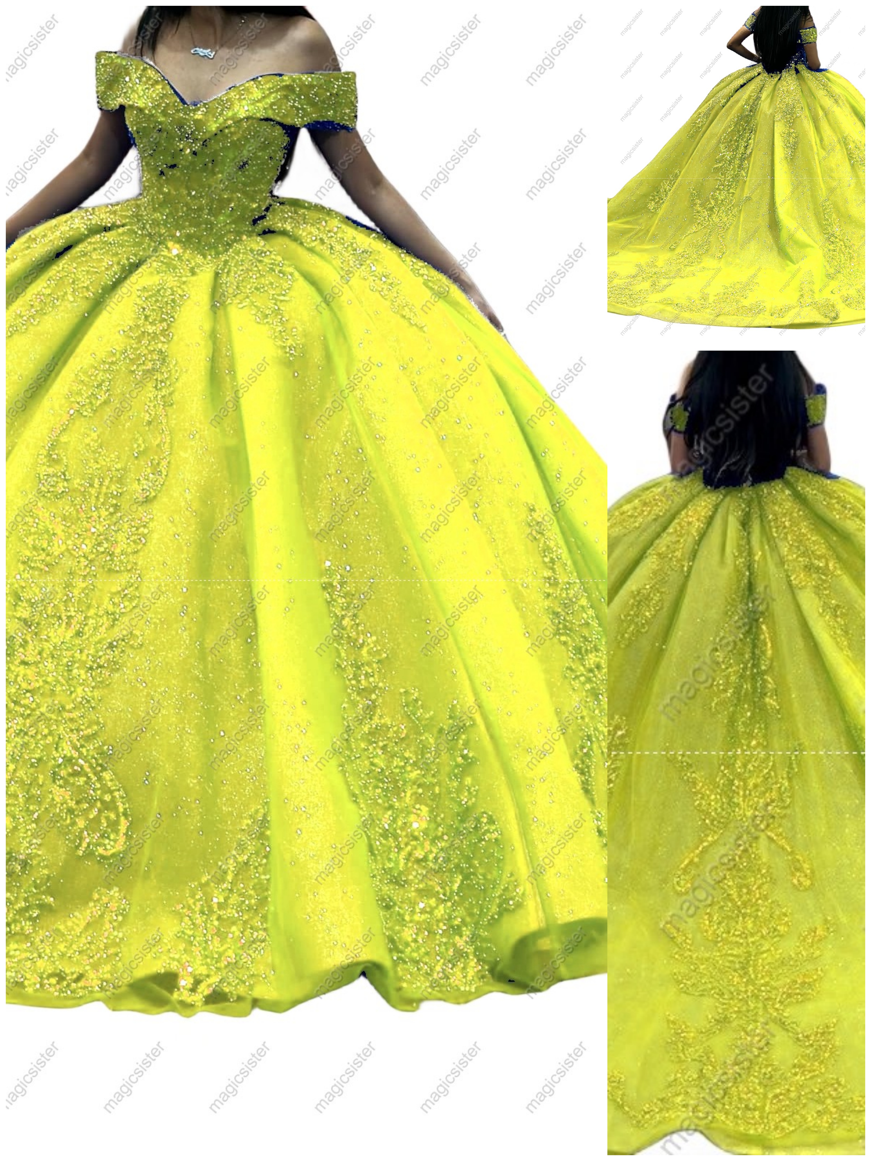 Factory Wholesale Fashionable Sequins Quinceanera Dress