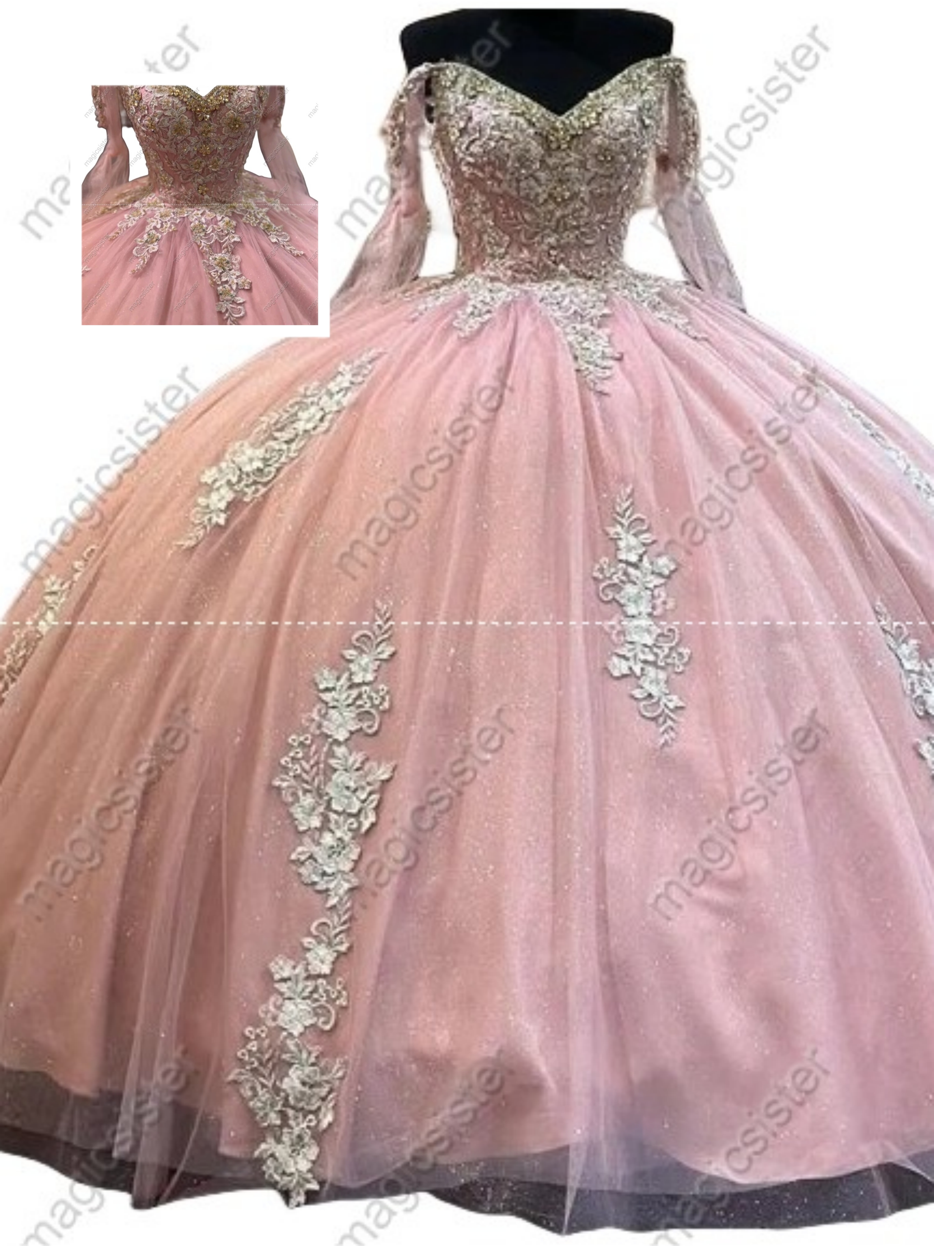 Factory Wholesale Fashionable Sequins Quinceanera Dress