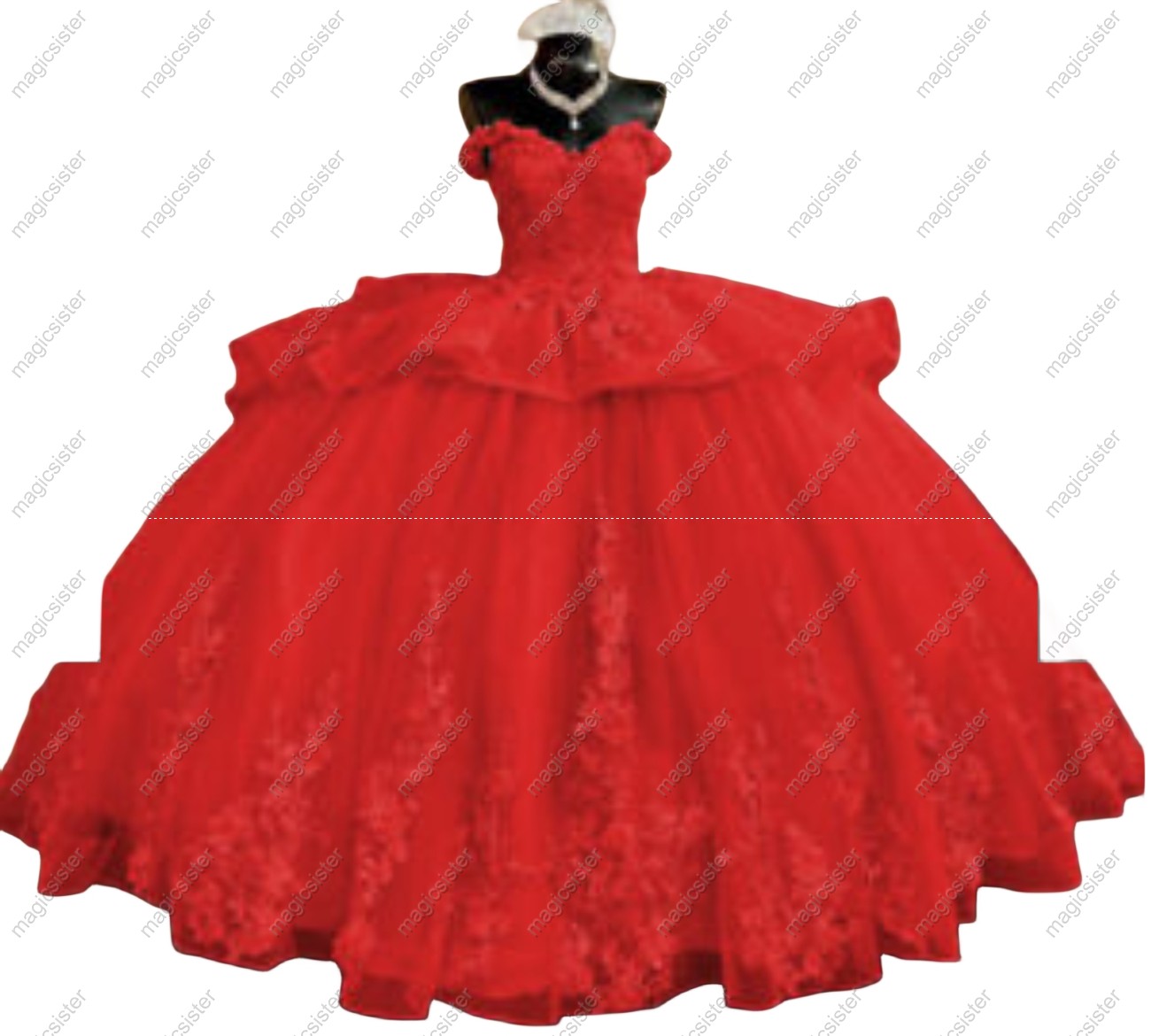 Luxurious Factory Wholesale Floral Appliques Quinceanera Ball Gowns