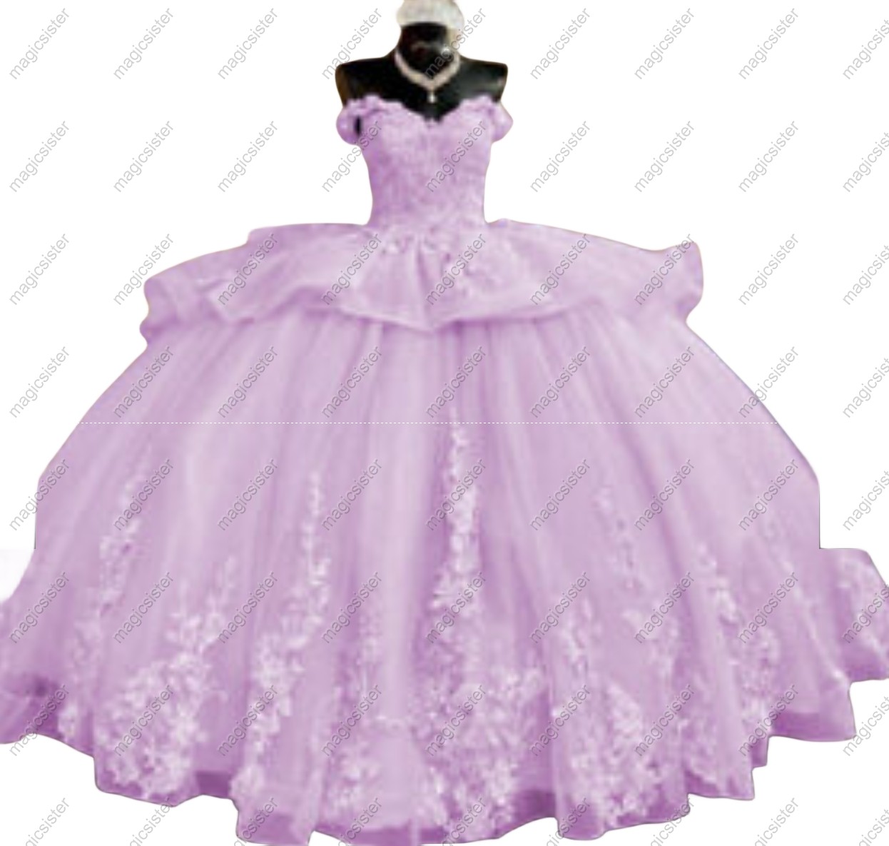 Luxurious Factory Wholesale Floral Appliques Quinceanera Ball Gowns