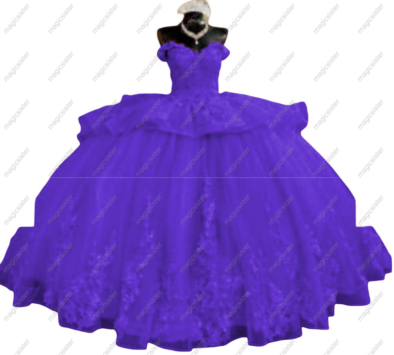 Luxurious Factory Wholesale Floral Appliques Quinceanera Ball Gowns