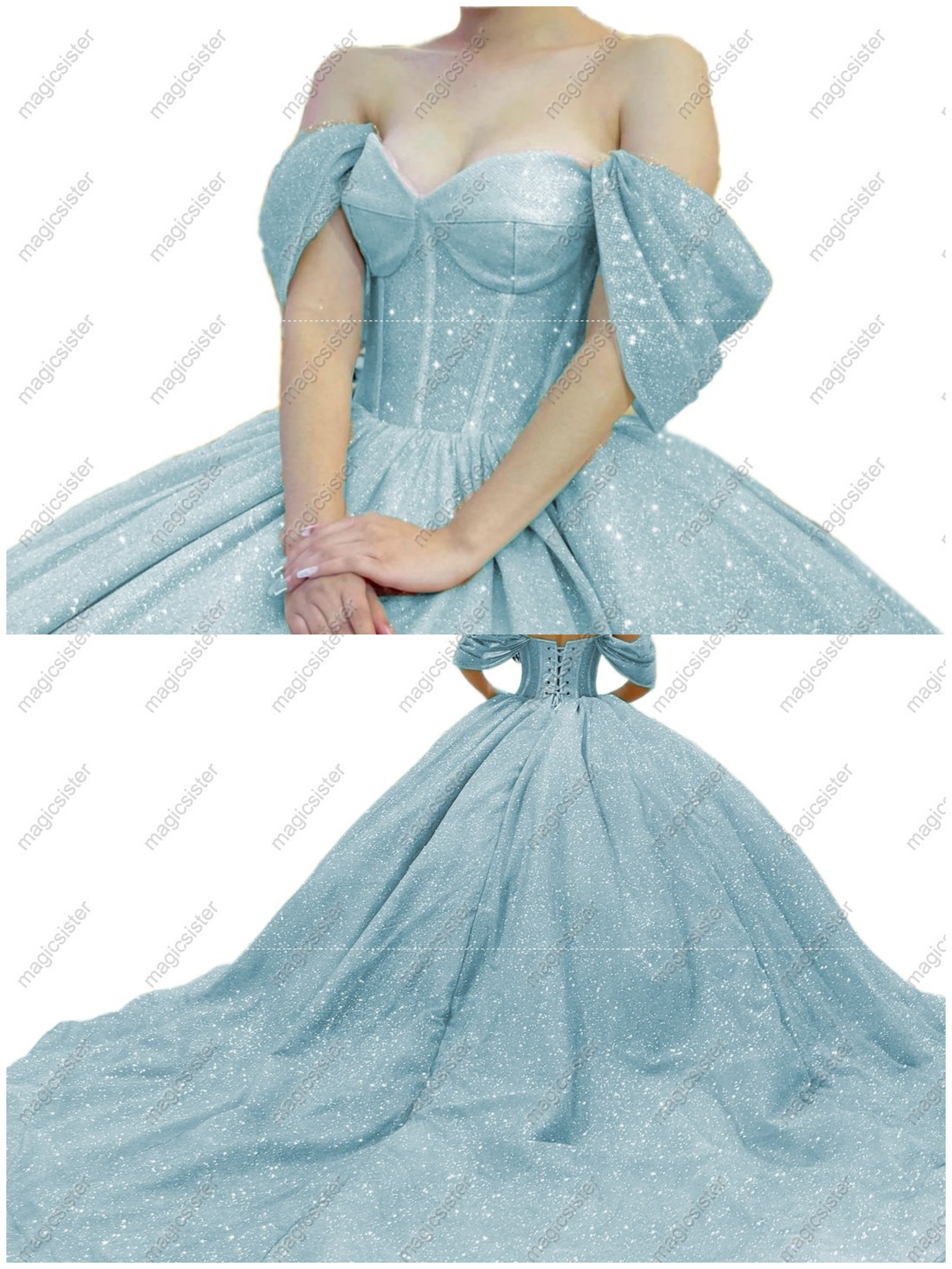 Unique Luxury Glitter Quinceanera Dresses