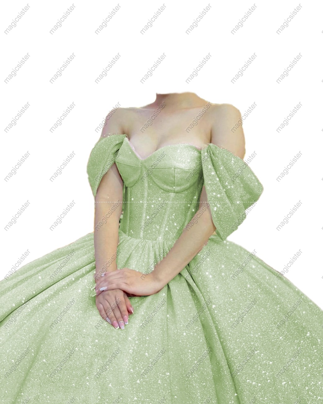 Unique Luxury Glitter Quinceanera Dresses