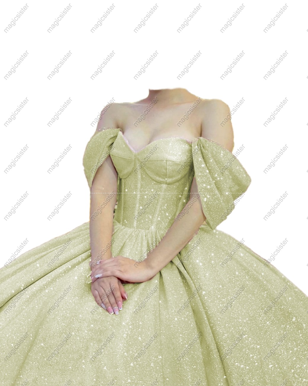 Unique Luxury Glitter Quinceanera Dresses