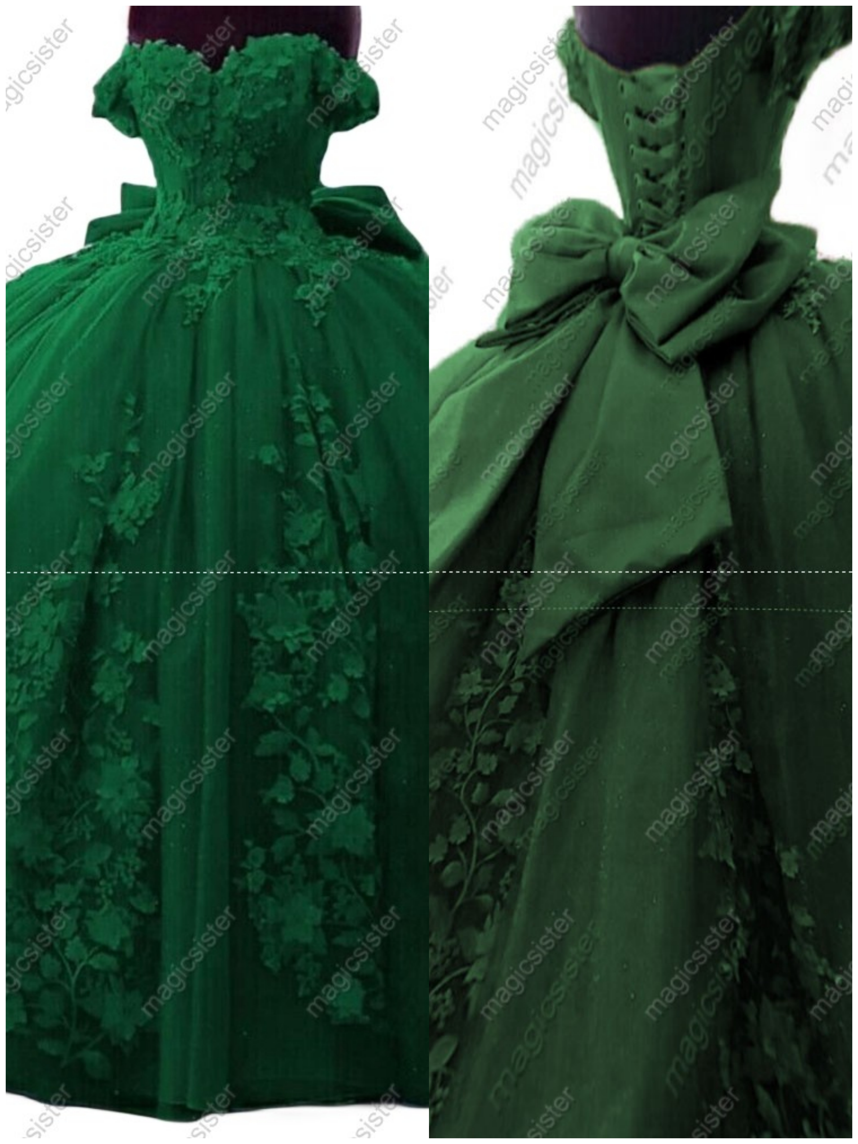 Factory Wholesale 3D Pearls Embroidered Floral Quinceanera Dress