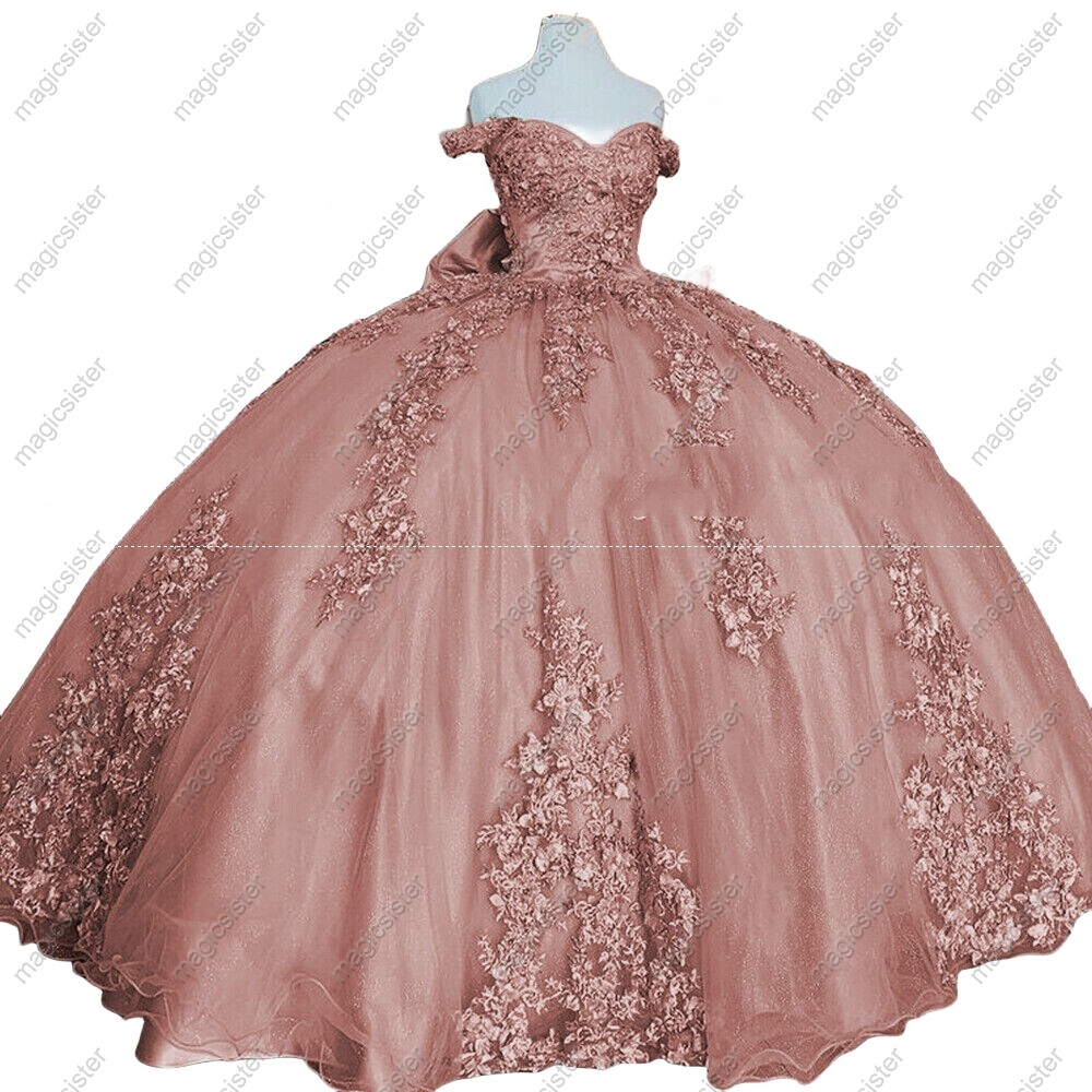 Luxurious Factory Wholesale Floral Appliques Quinceanera Ball Gowns