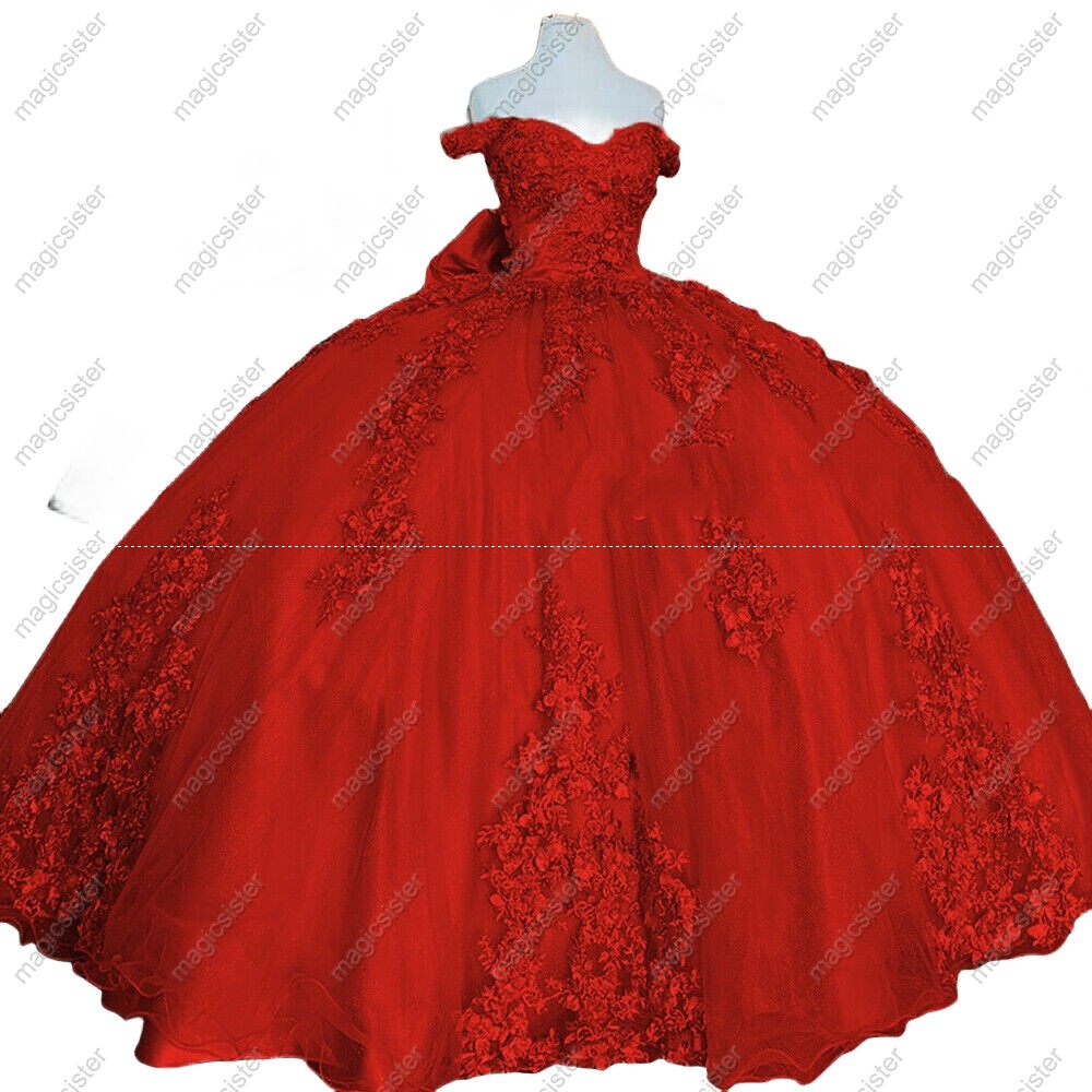 Luxurious Factory Wholesale Floral Appliques Quinceanera Ball Gowns