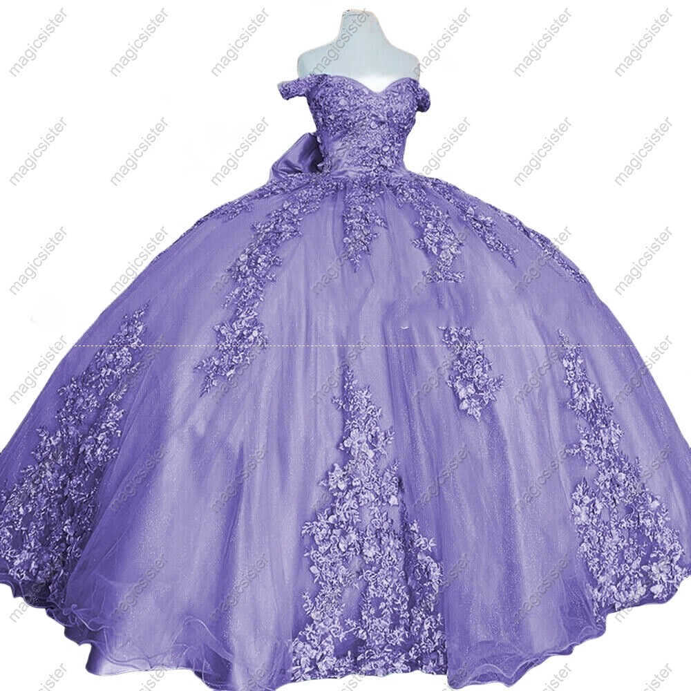 Luxurious Factory Wholesale Floral Appliques Quinceanera Ball Gowns