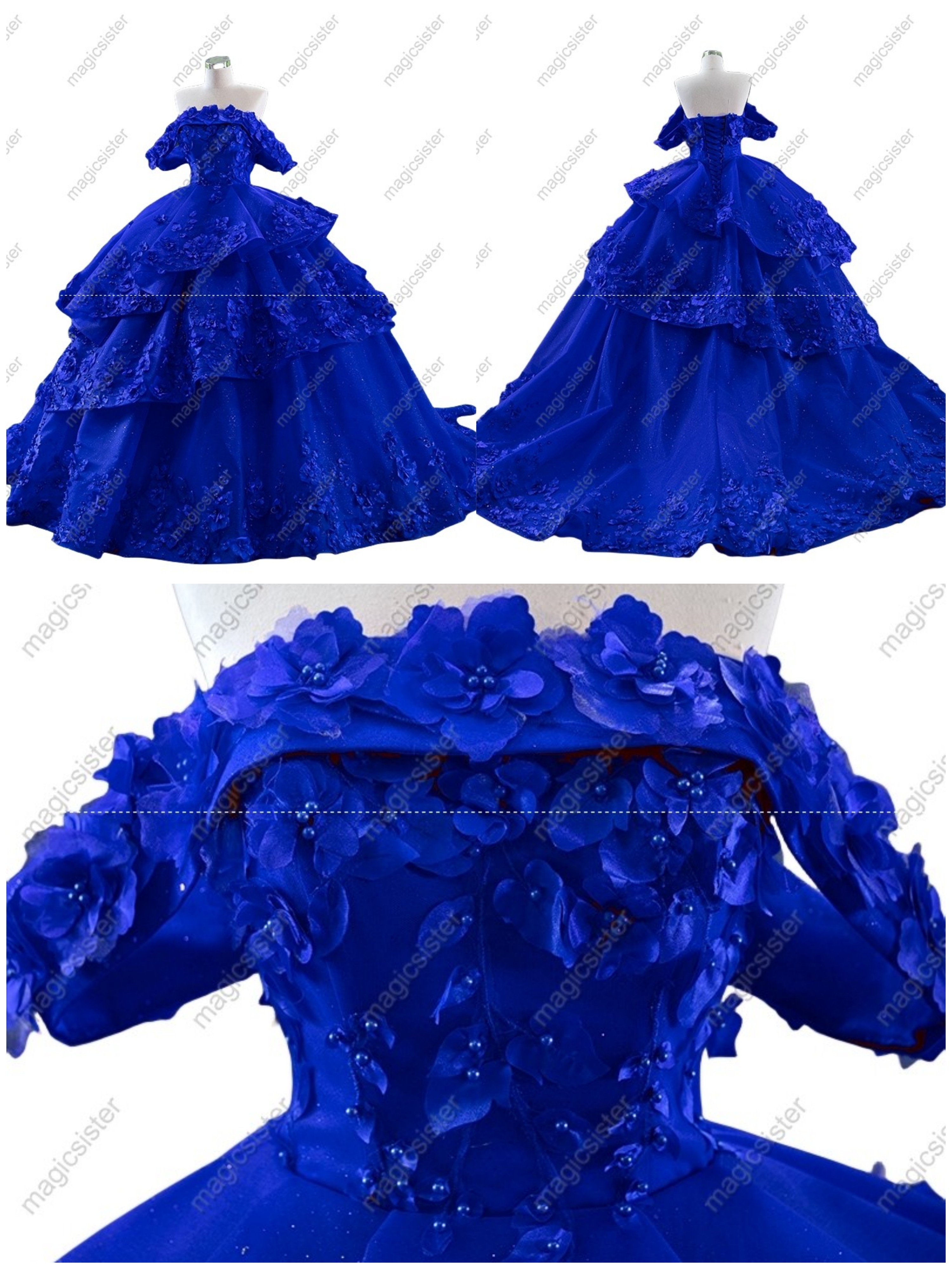 Luxury 3D Flower Factory Wholesale Quinceanera Dress