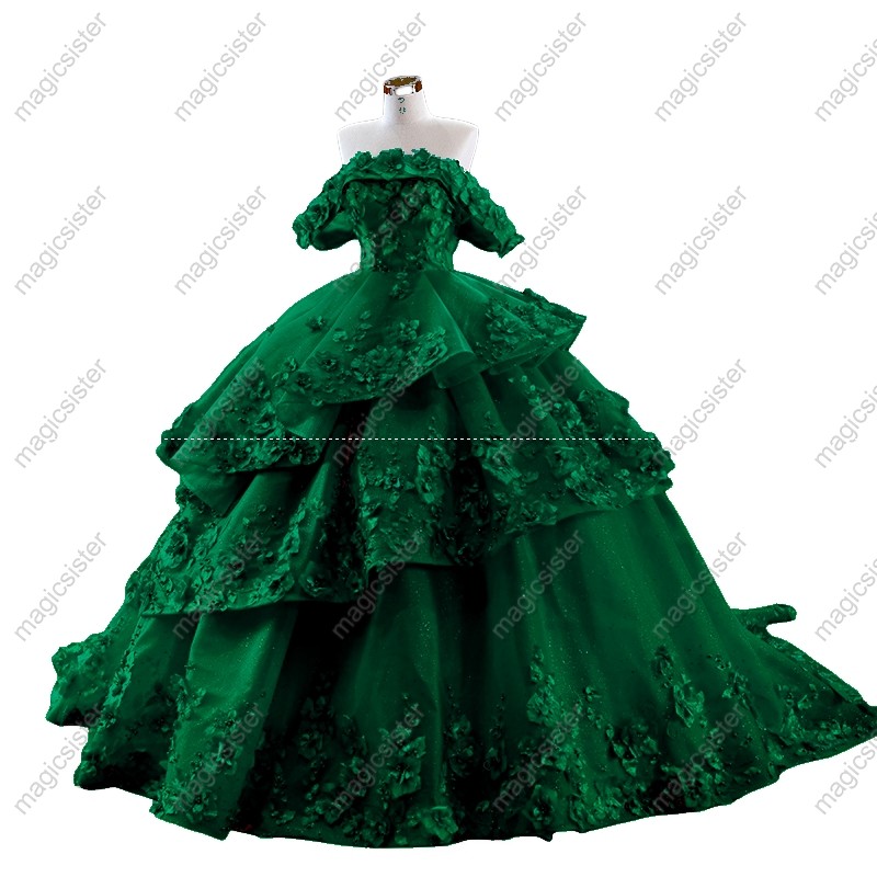 Luxury 3D Flower Factory Wholesale Quinceanera Dress