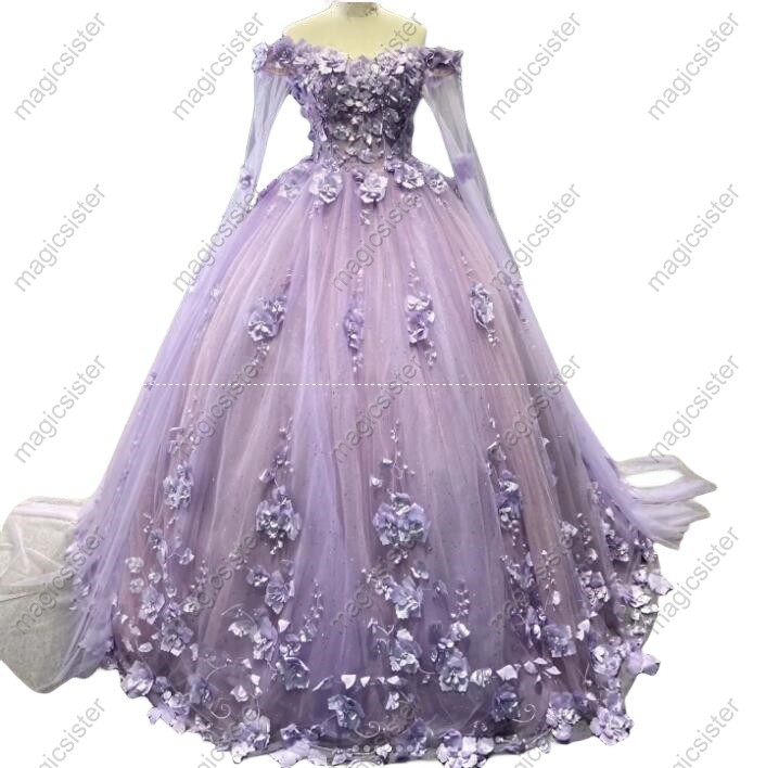 Luxury 3D Flower Factory Wholesale Quinceanera Dress