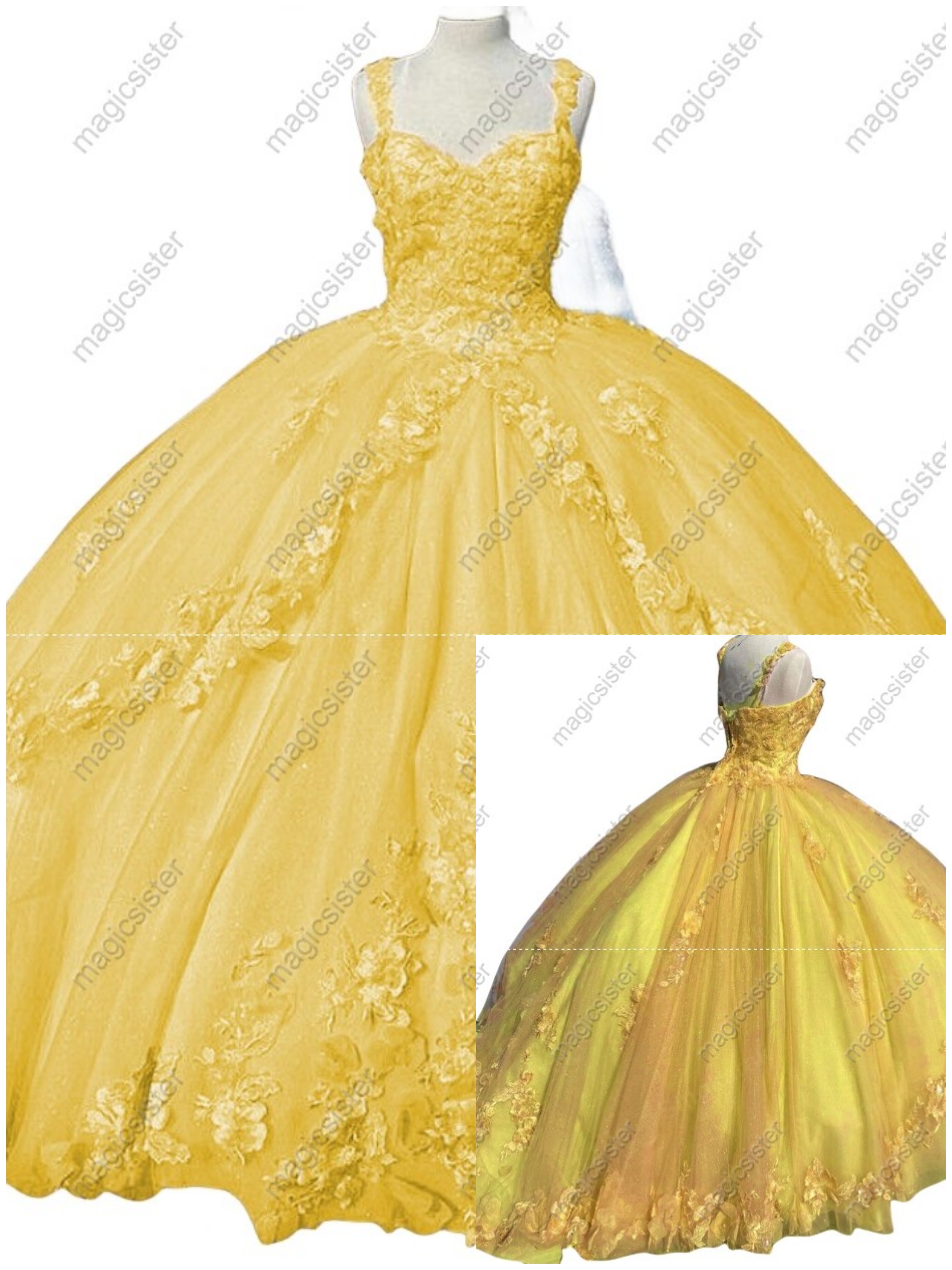 Factory Wholesale Customized 3D Floral Quinceanera Dress