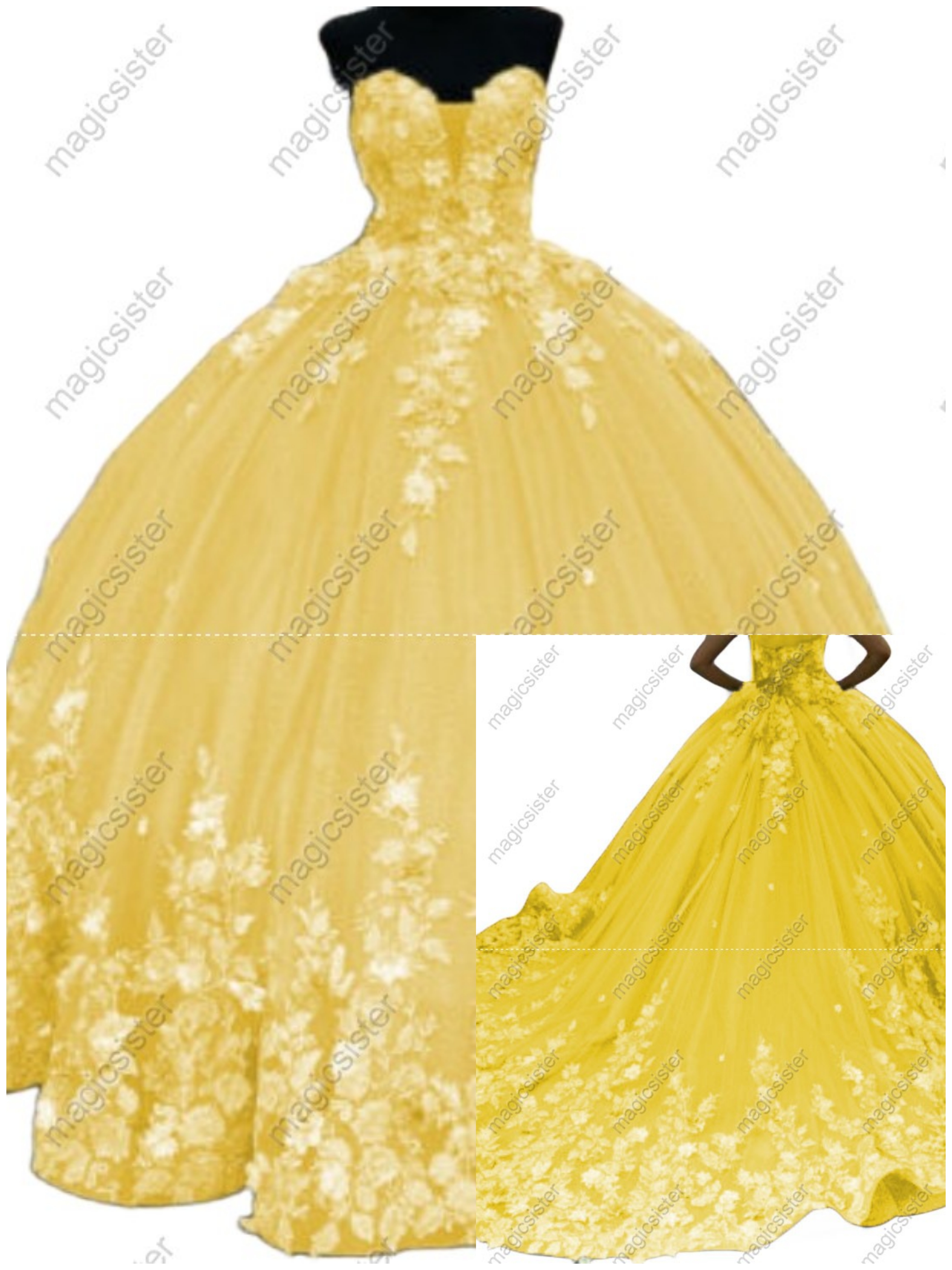 Hot Sale 3D Flower Lace Quinceanera Dress