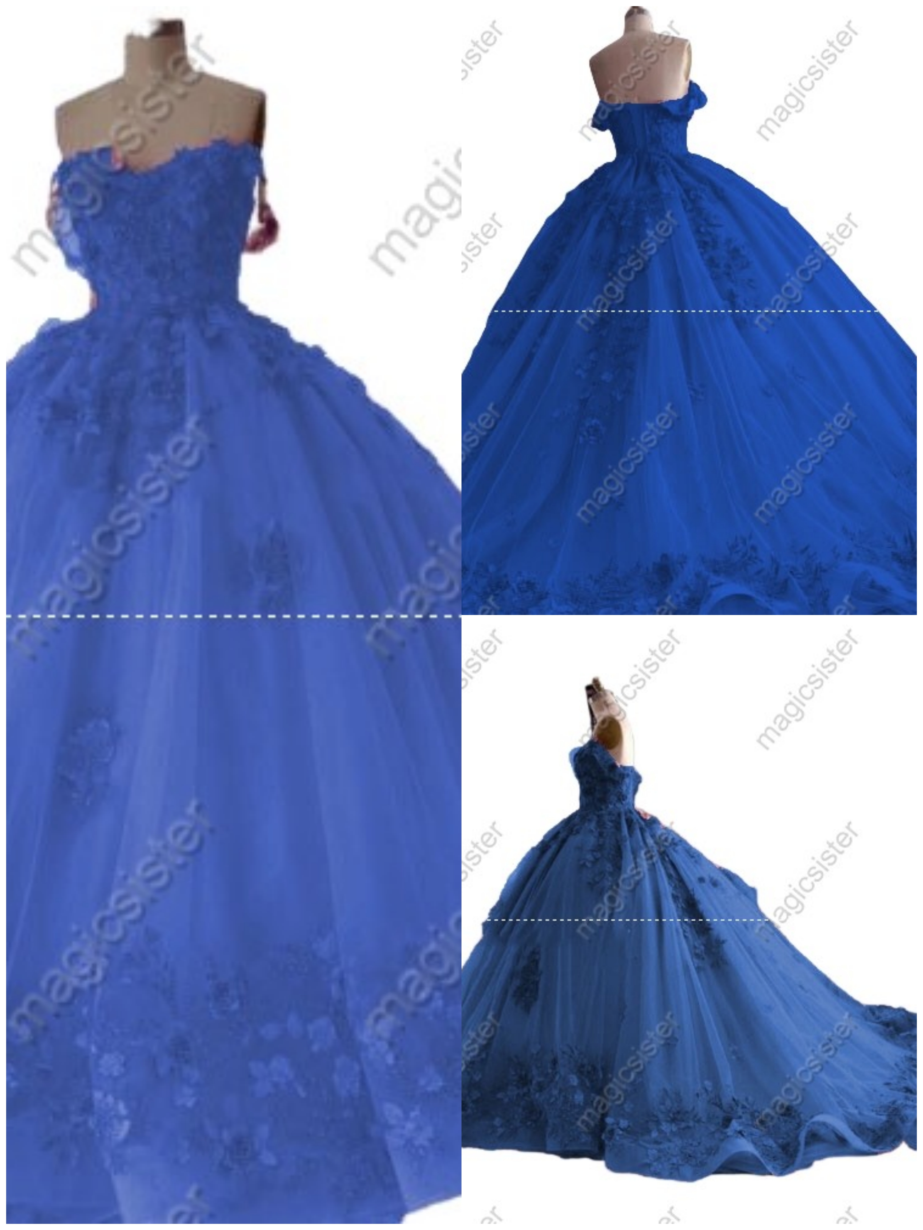 Factory Wholesale Customized 3D Floral Quinceanera Dress