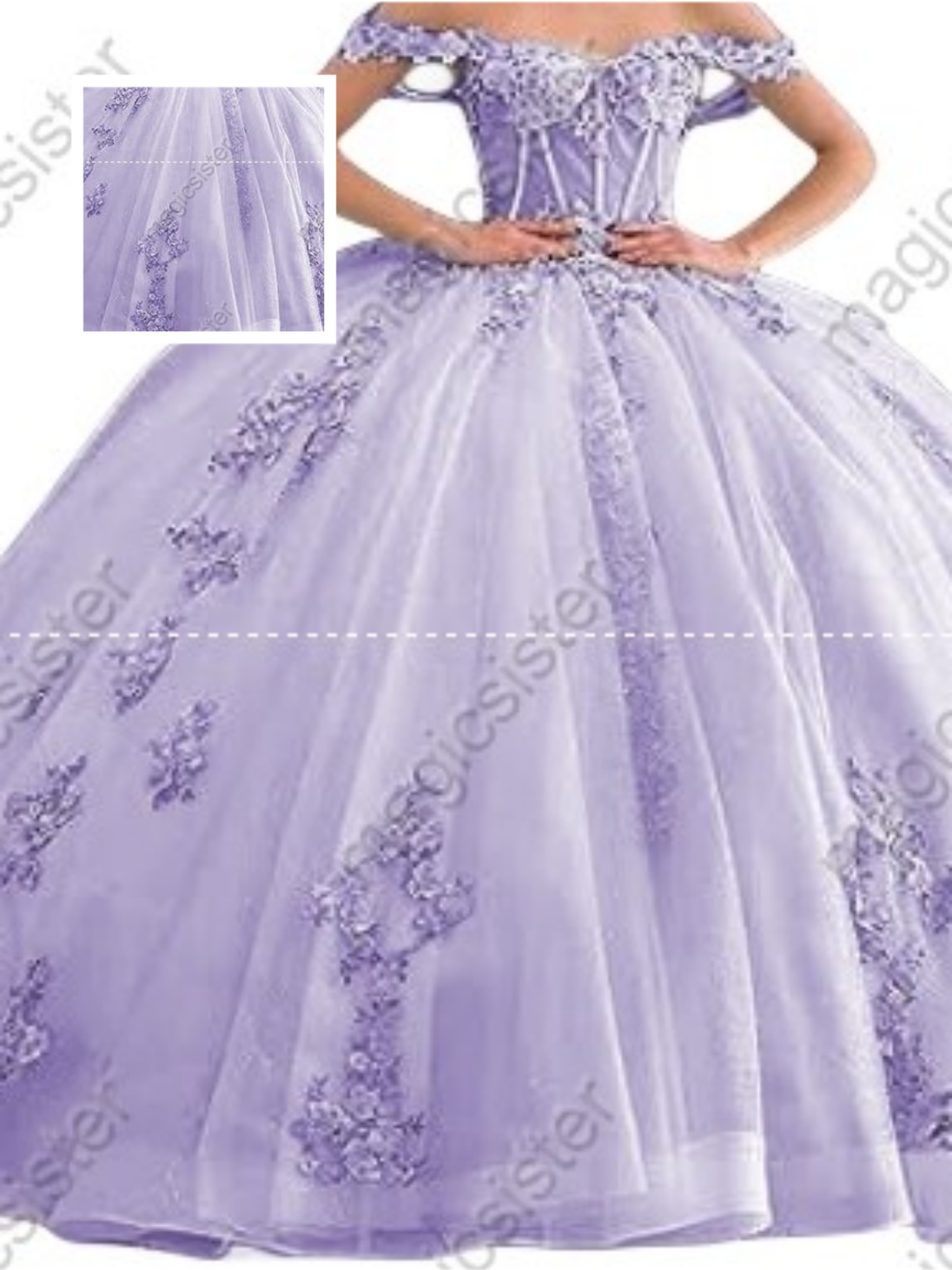 Factory Wholesale Instock 3D embroidered multi color flower lace Quinceanera Dress