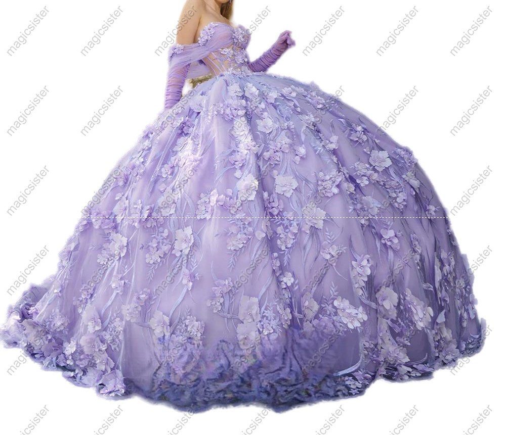 Luxury Factory Wholesale 3D Flower Quinceanera Dress