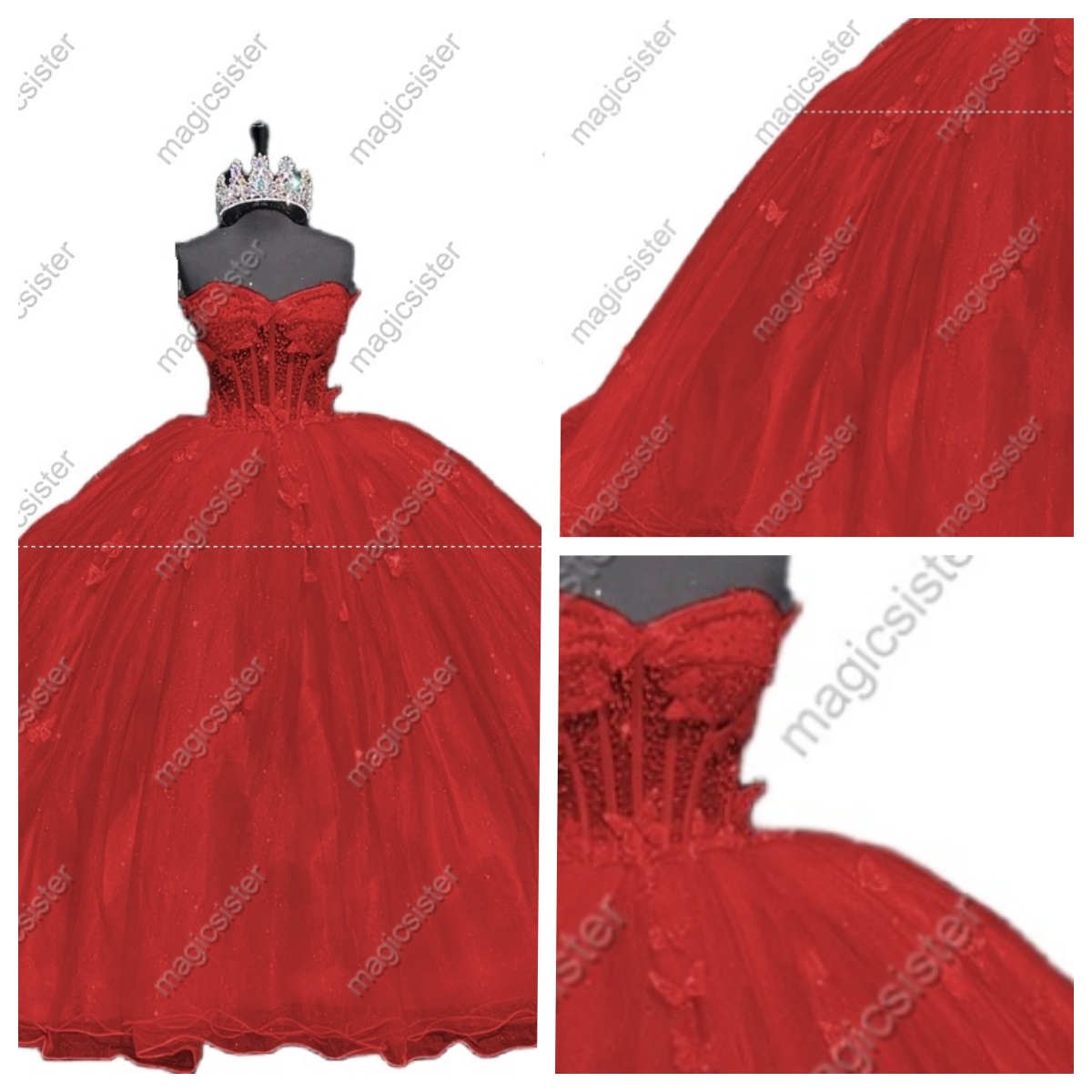 Topselling Factory Wholesale Princess Butterfly Quinceanera Dress