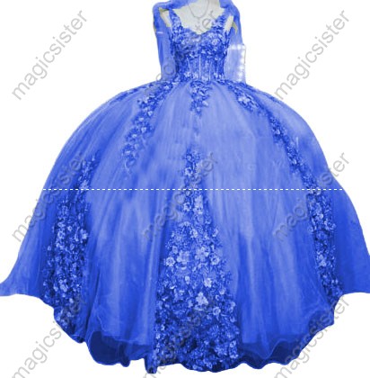 Customized Factory Wholesale 3D Floral Quinceanera Dress