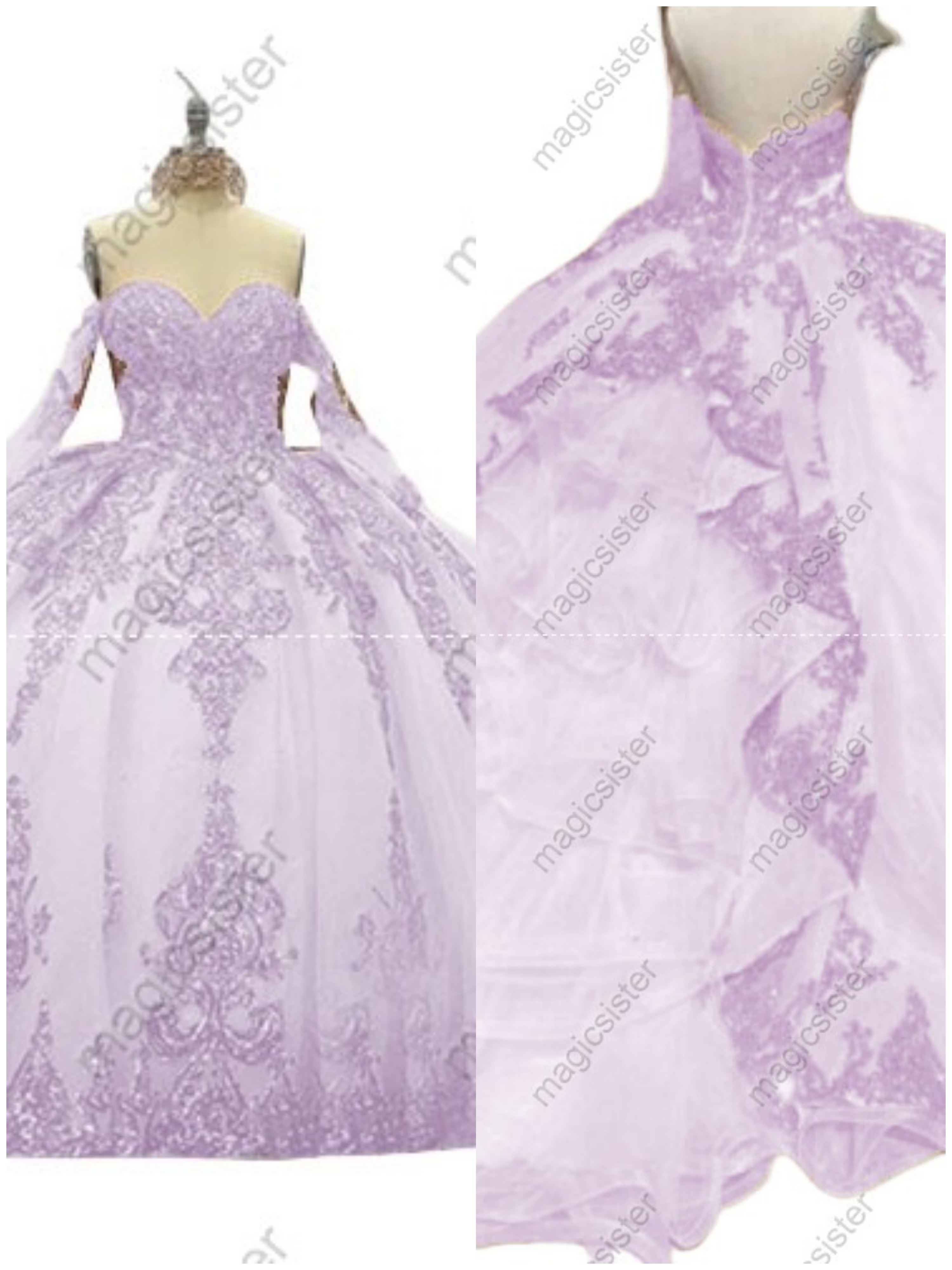 Factory Wholesale Fashionable Sequins Quinceanera Dress