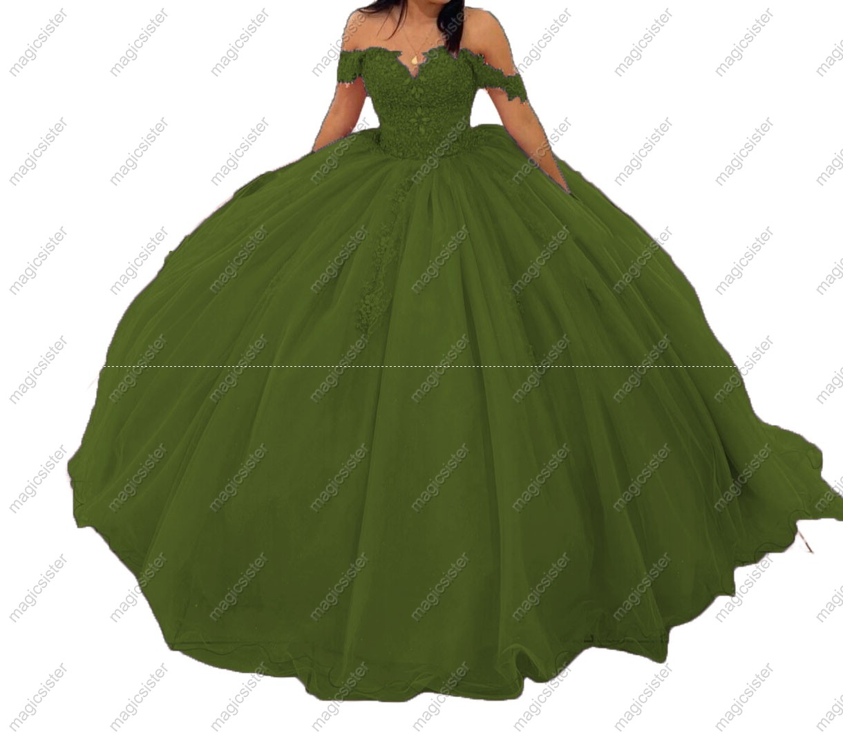 Factory Wholesale Floral Appliques Ball Gown Quinceanera Dress