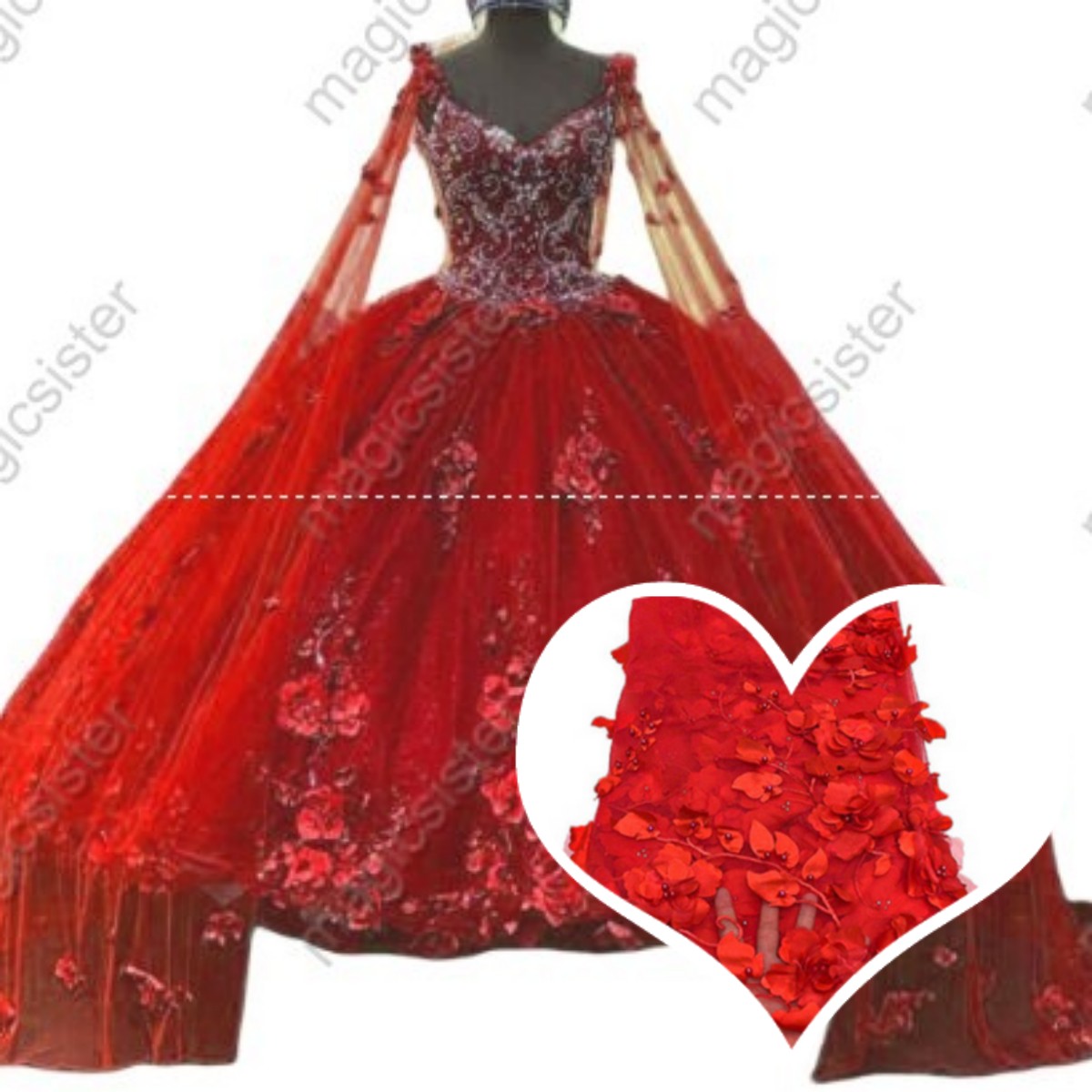 Luxury Factory Wholesale 3D Flower Quinceanera Dress