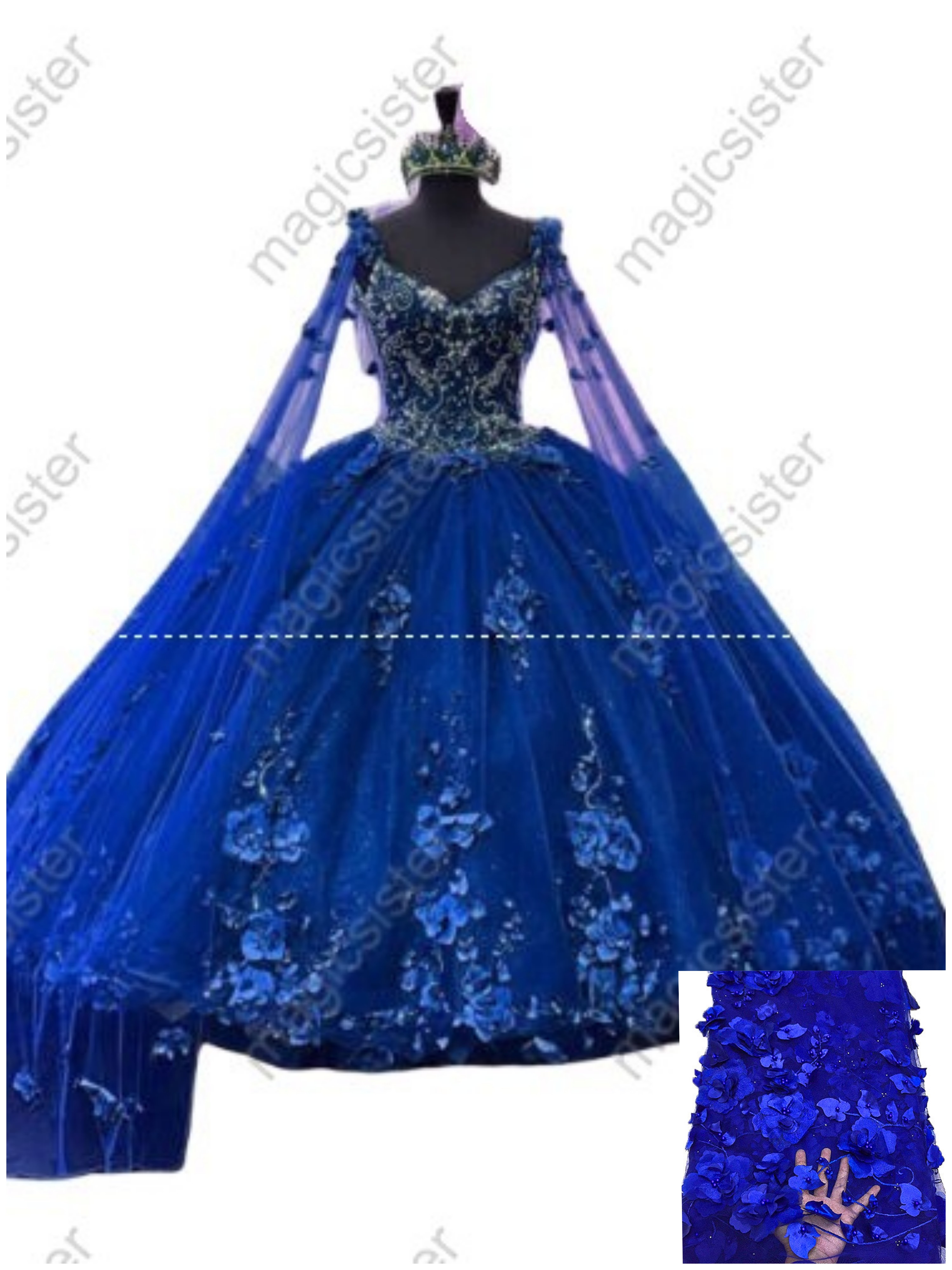 Luxury Factory Wholesale 3D Flower Quinceanera Dress