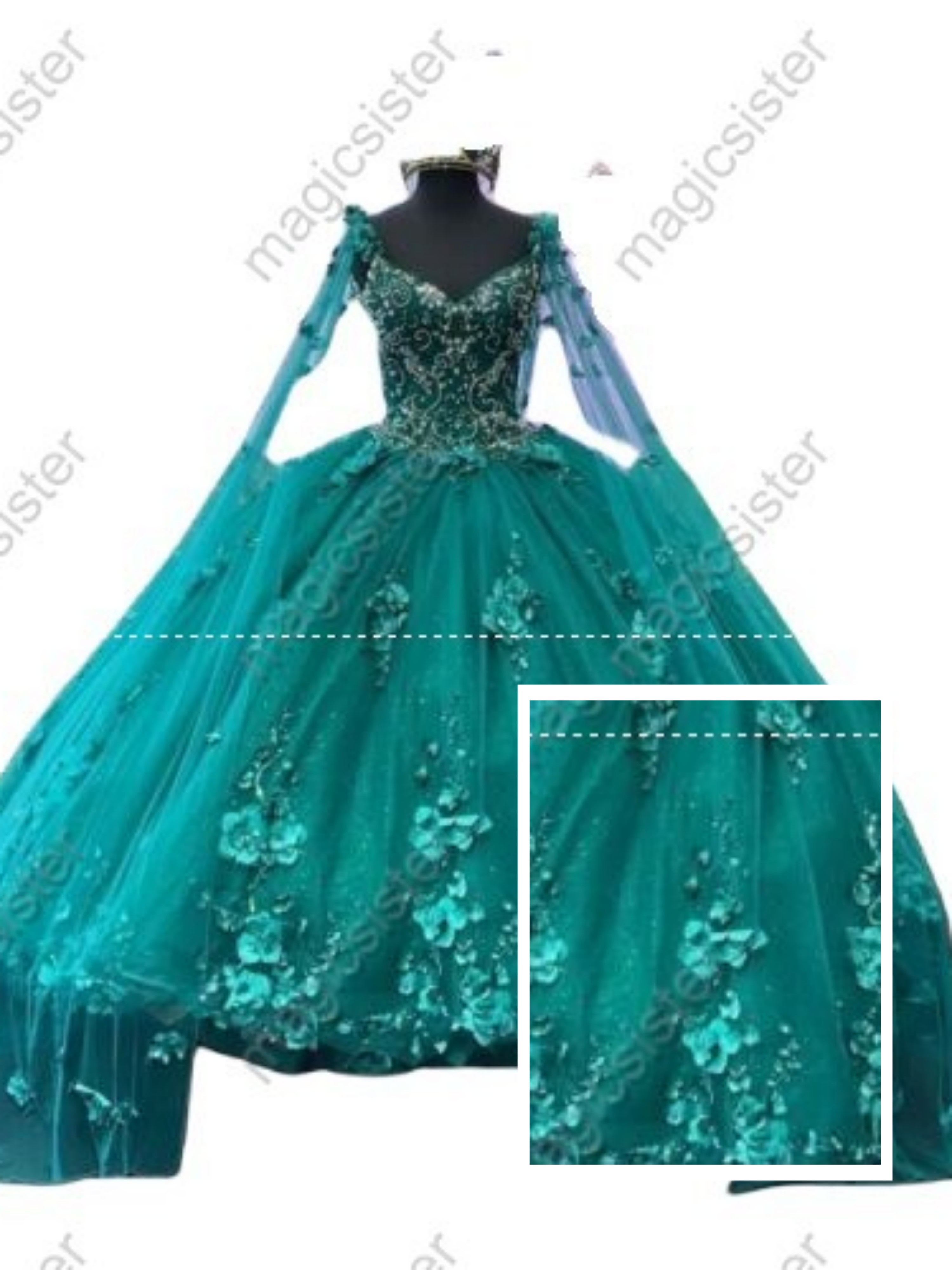 Luxury Factory Wholesale 3D Flower Quinceanera Dress
