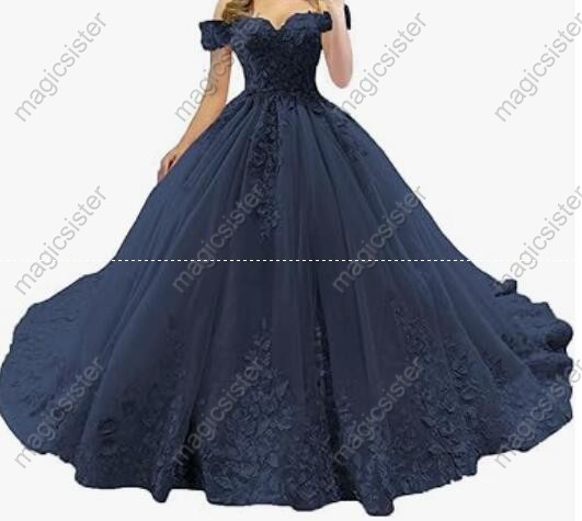 Beautiful luxury Hot Sale 3D Flower Lace Quinceanera Dress