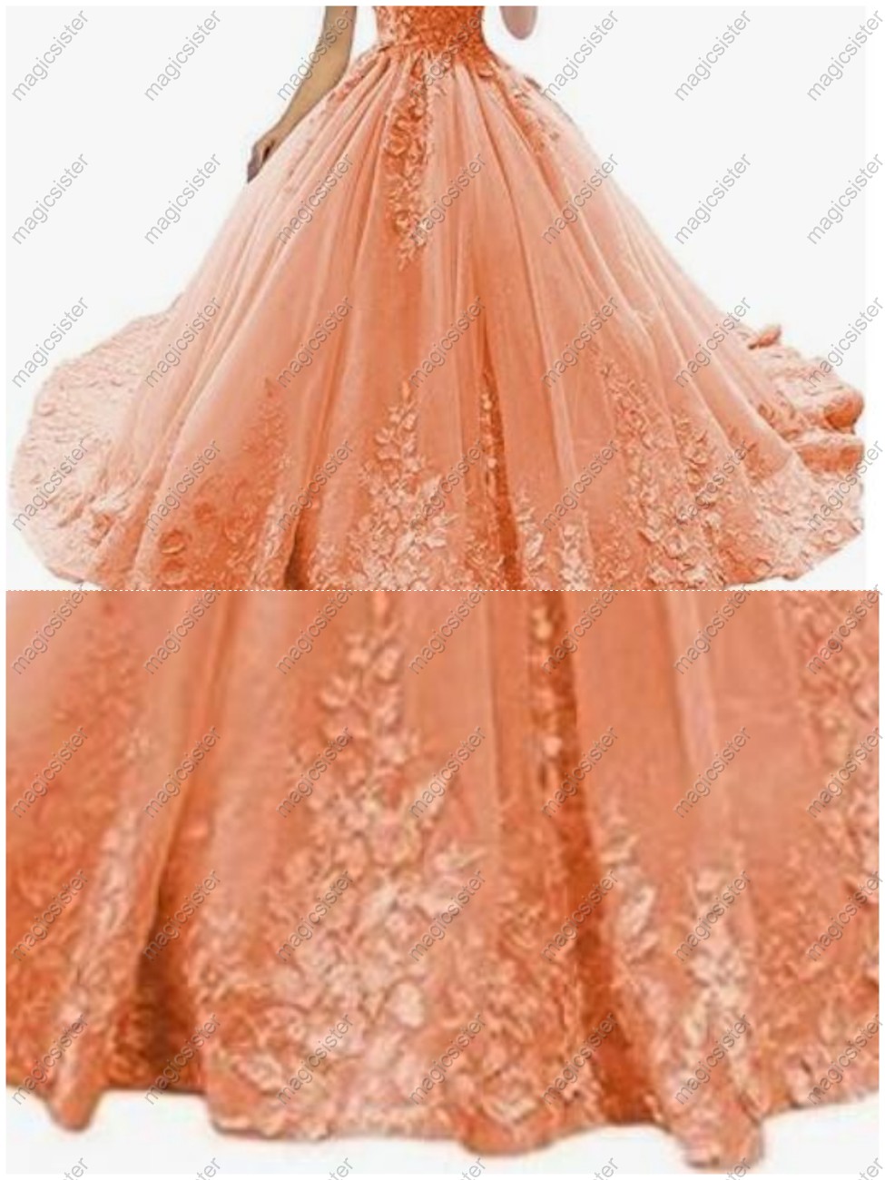Beautiful luxury Hot Sale 3D Flower Lace Quinceanera Dress