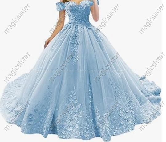 Beautiful luxury Hot Sale 3D Flower Lace Quinceanera Dress