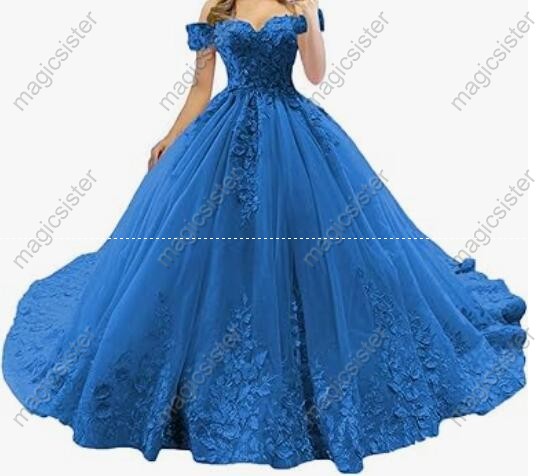 Beautiful luxury Hot Sale 3D Flower Lace Quinceanera Dress