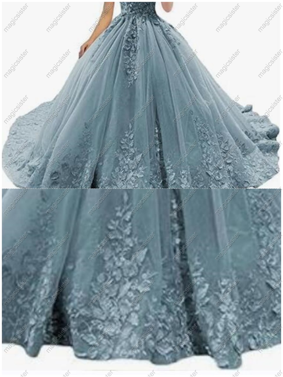 Beautiful luxury Hot Sale 3D Flower Lace Quinceanera Dress