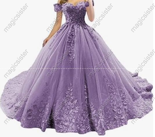 Beautiful luxury Hot Sale 3D Flower Lace Quinceanera Dress