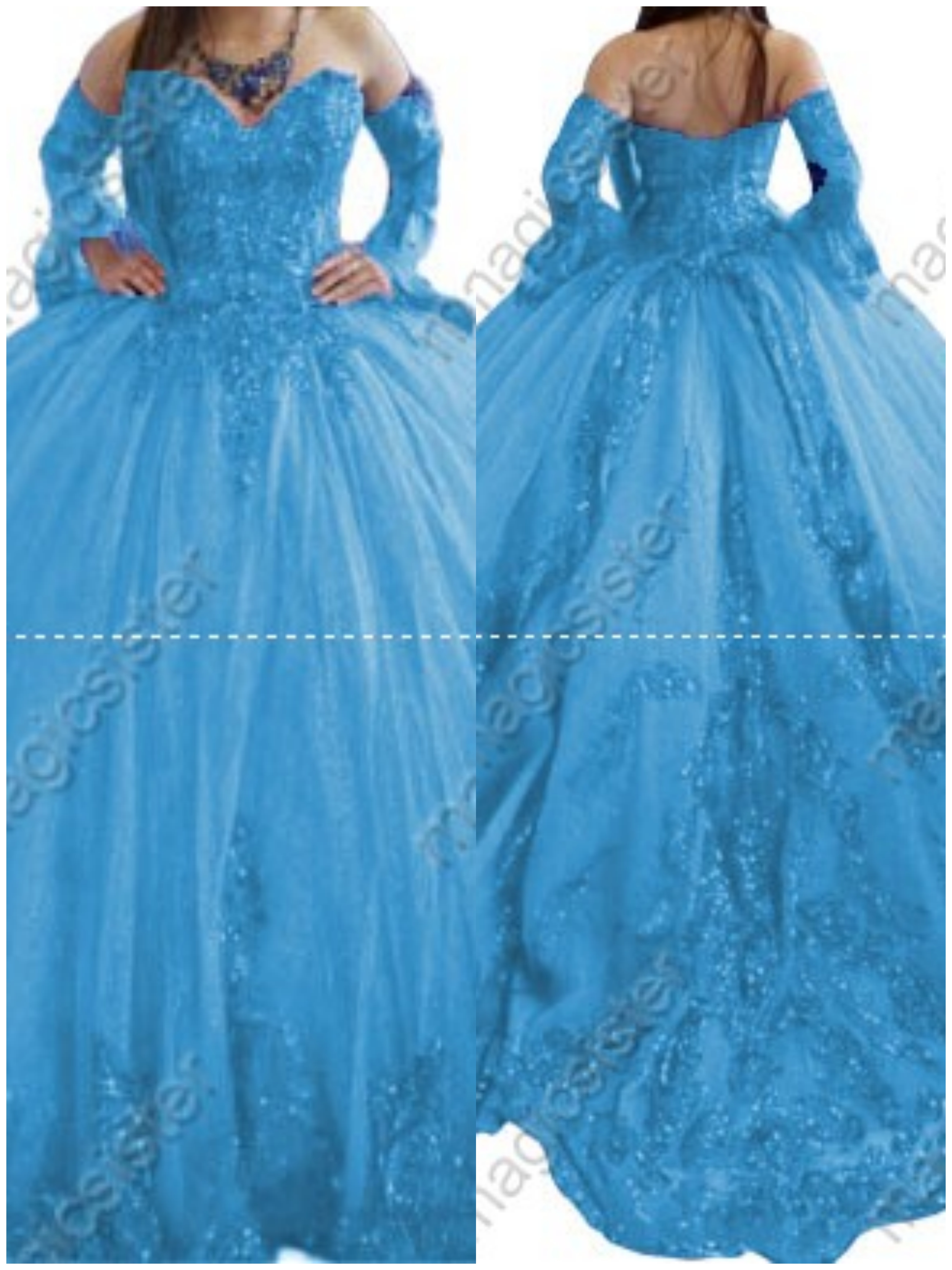Factory Wholesale Fashionable Sequins Quinceanera Dress