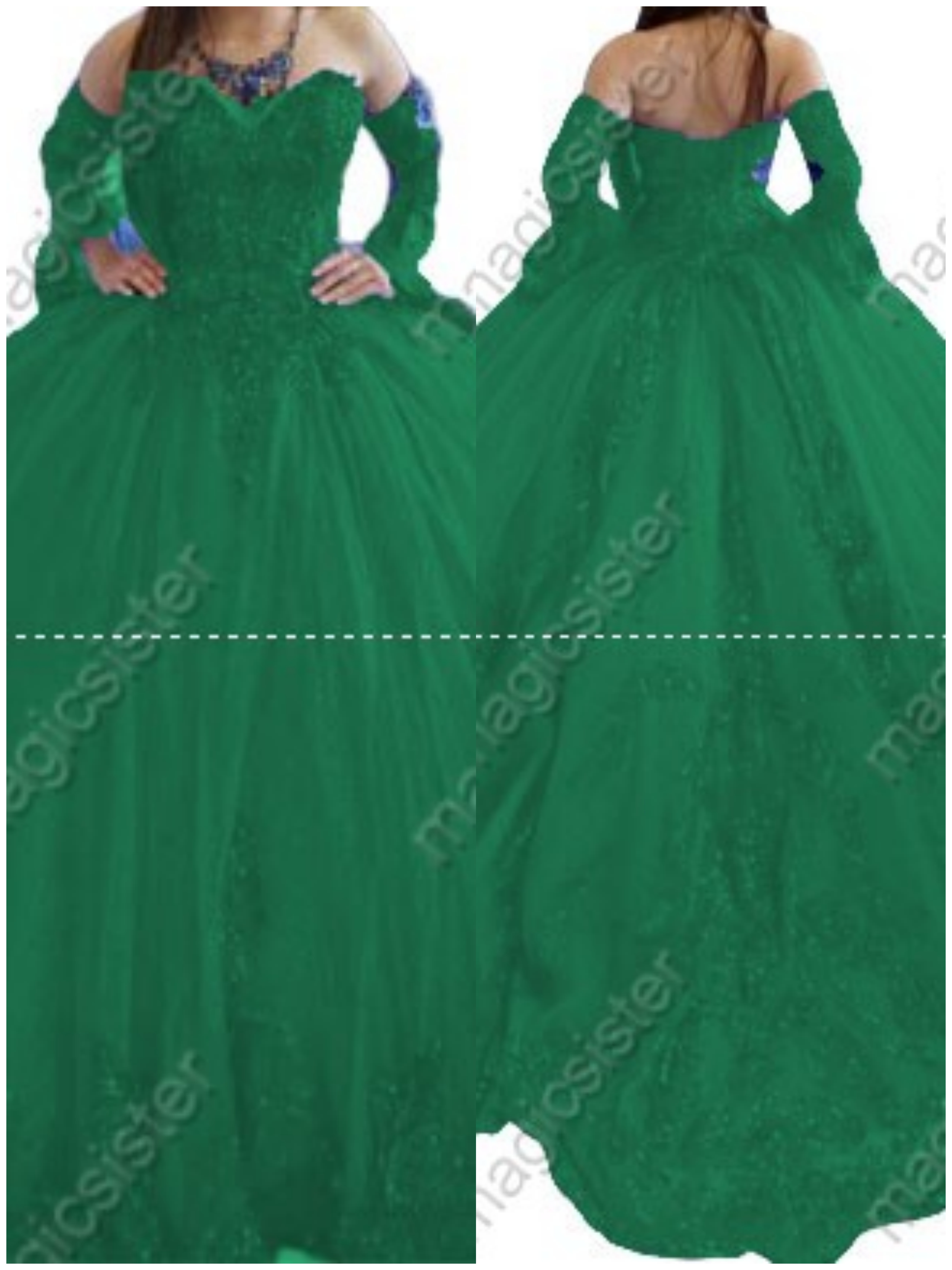 Emerald Green Factory Wholesale Fashionable Sequins Quinceanera Dress