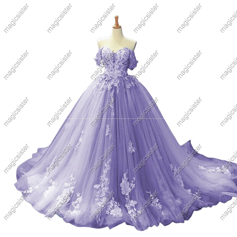 Factory Wholesale Off Shoulder Appliques Ball Gown Quinceanera Qress