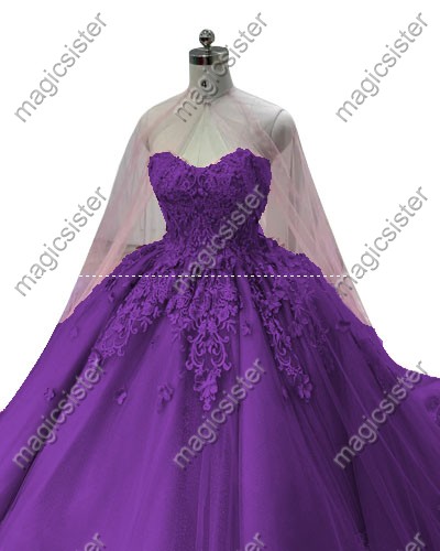 Factory wholesale applique shawl sleeve quinceanera dress