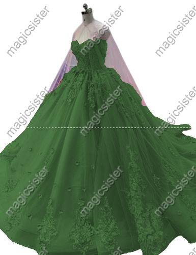 Factory wholesale applique shawl sleeve quinceanera dress