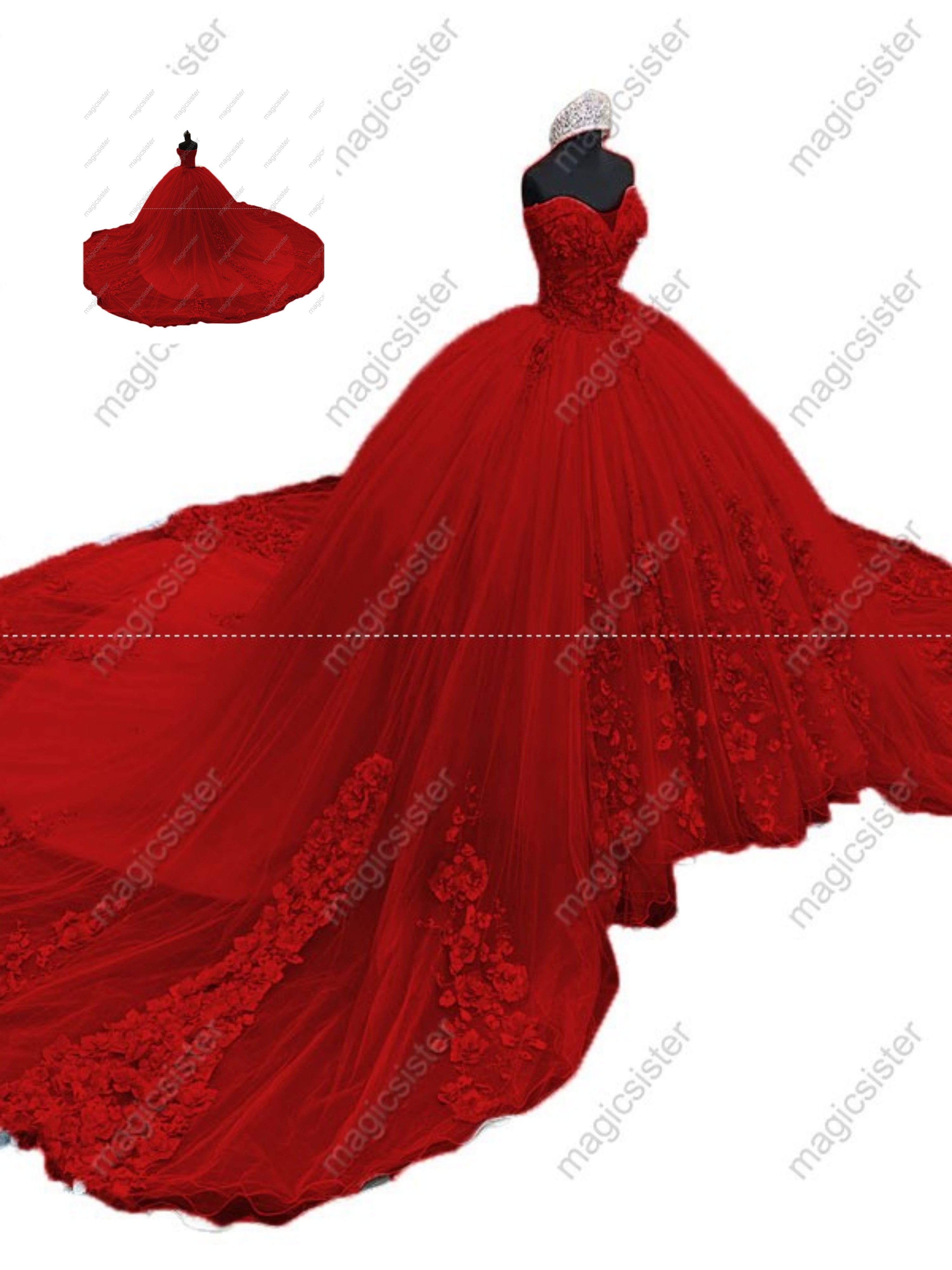 Factory Wholesale Luxury 3D Floral Quinceanera Dress