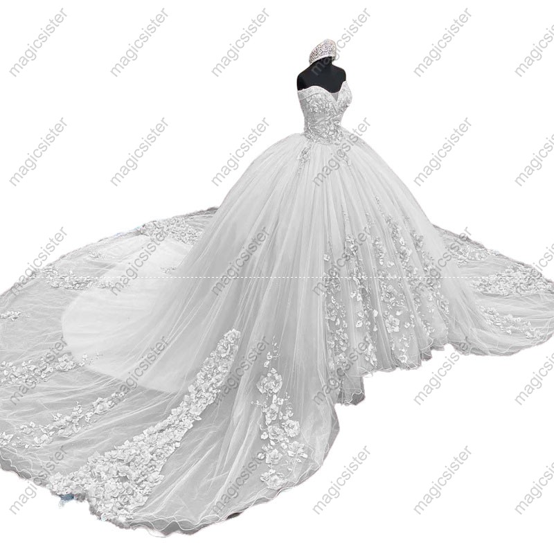 Factory Wholesale Luxury 3D Floral Quinceanera Dress